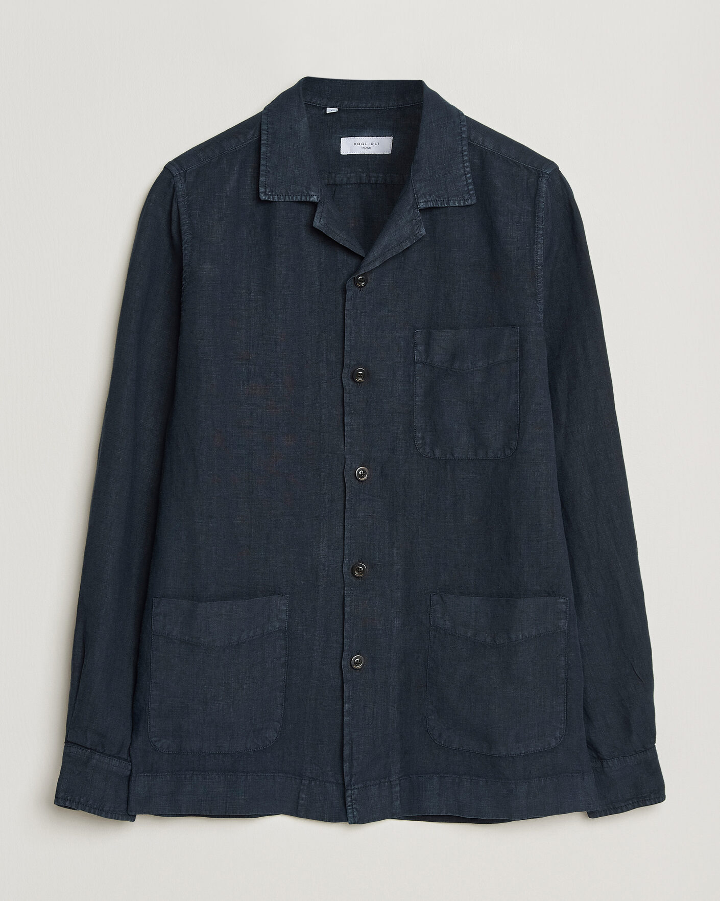 Men | Coats & Jackets | Boglioli | Linen Painter Jacket Navy