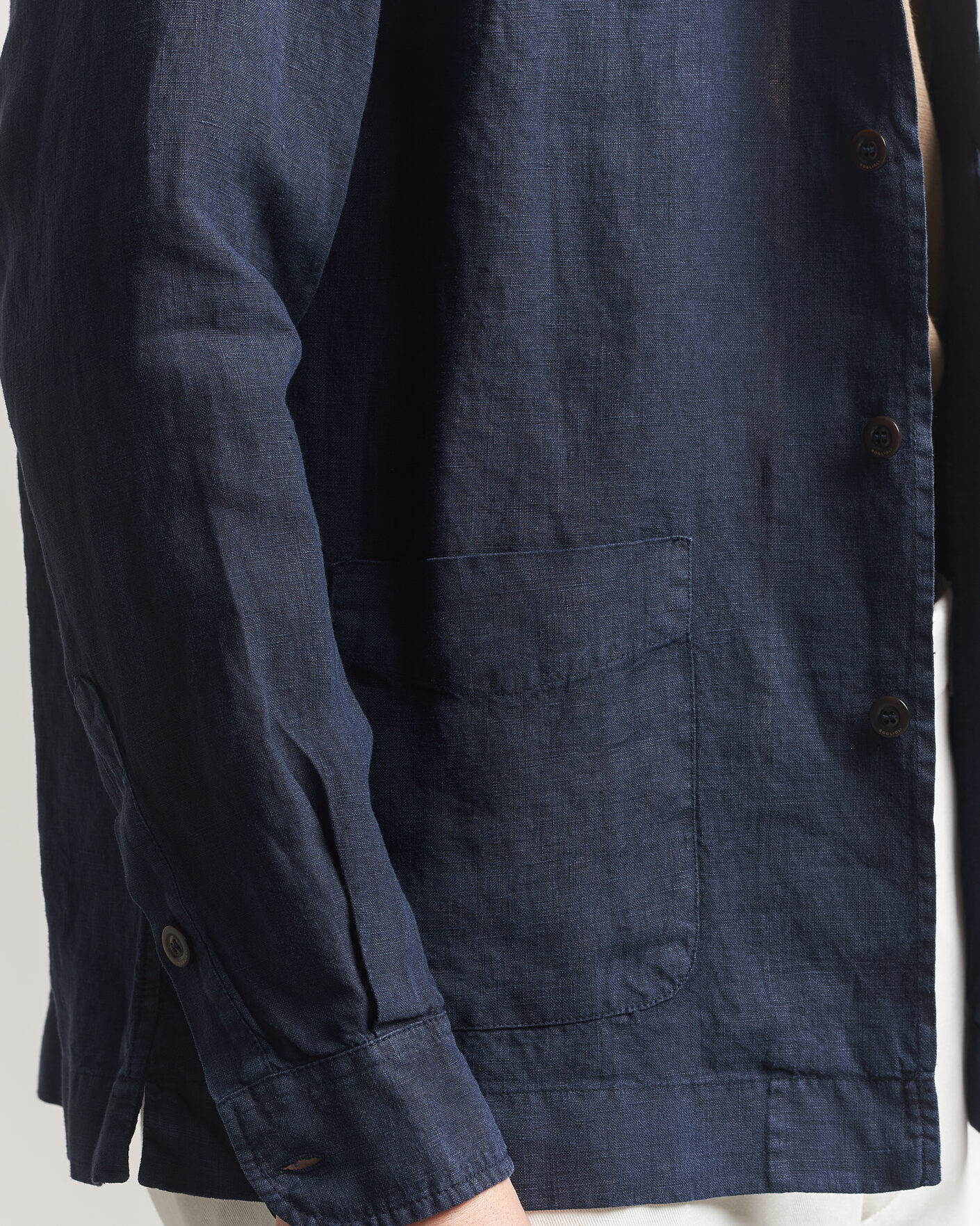 Men | Coats & Jackets | Boglioli | Linen Painter Jacket Navy