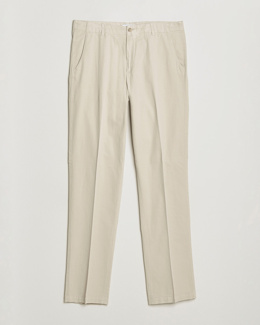 Men | Trousers | Boglioli | Regular Fit Cotton Chinos Beige