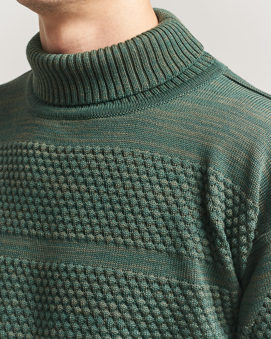 Men | Sweaters & Knitwear | S.N.S. Herning | Fisherman Sweater Natural Machine Green