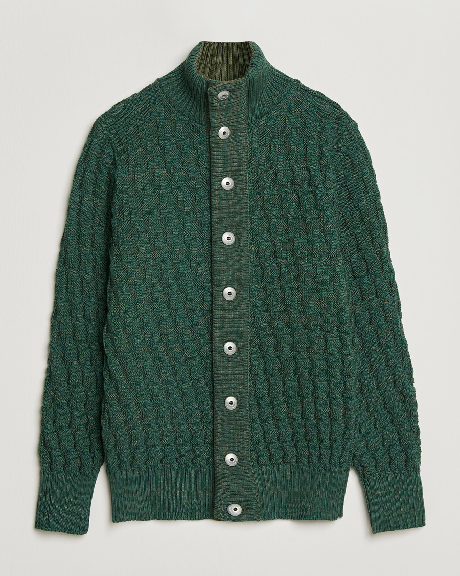 Men | Sweaters & Knitwear | S.N.S. Herning | Stark Cardigan Machine Green