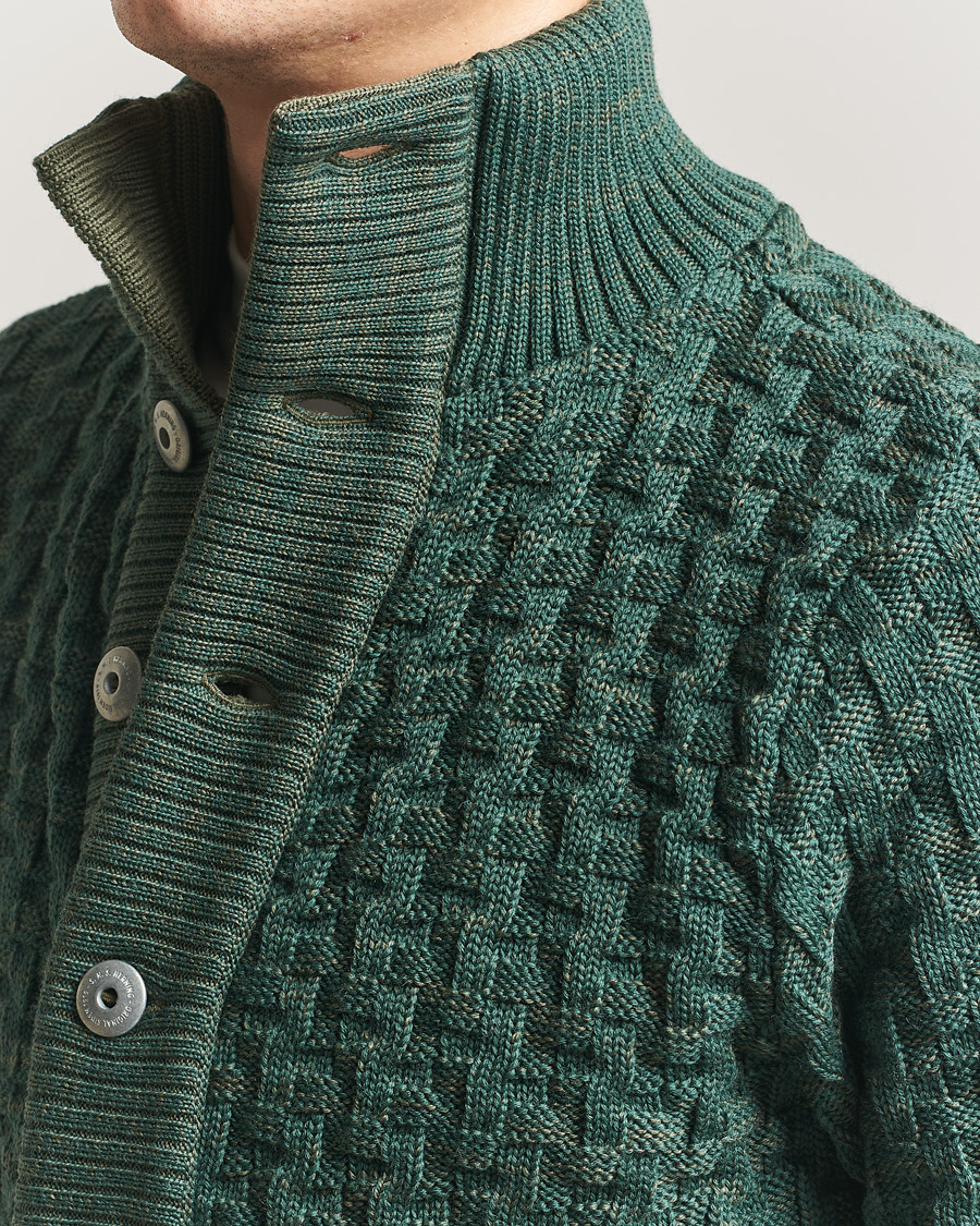 Men | Sweaters & Knitwear | S.N.S. Herning | Stark Cardigan Machine Green