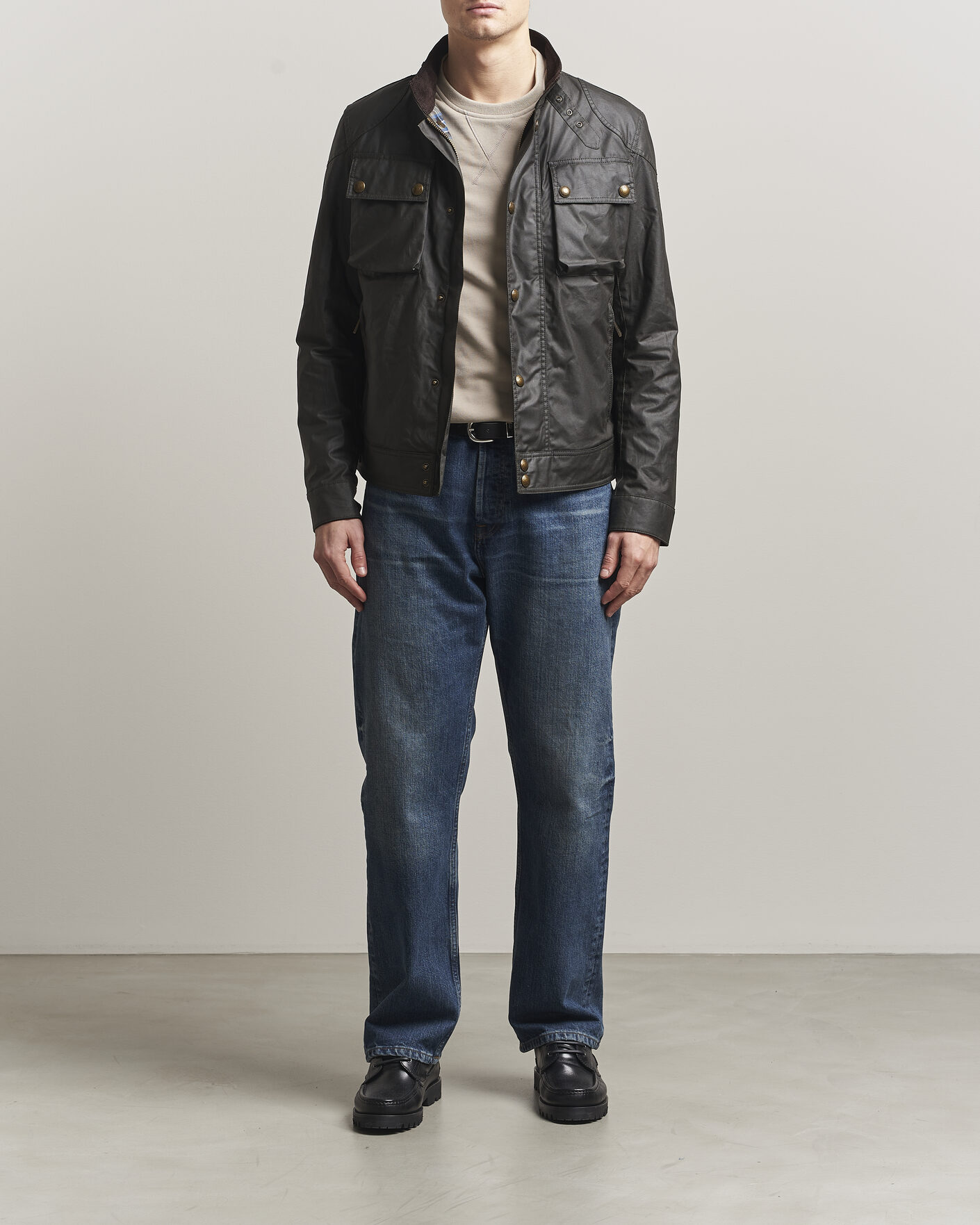 Men | Coats & Jackets | Belstaff | Racemaster Waxed Jacket Faded Olive
