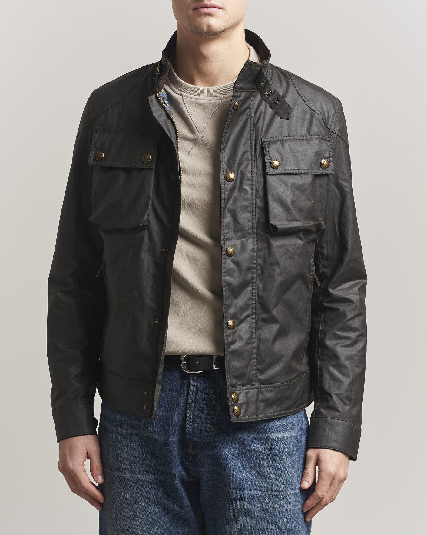 Men | Coats & Jackets | Belstaff | Racemaster Waxed Jacket Faded Olive