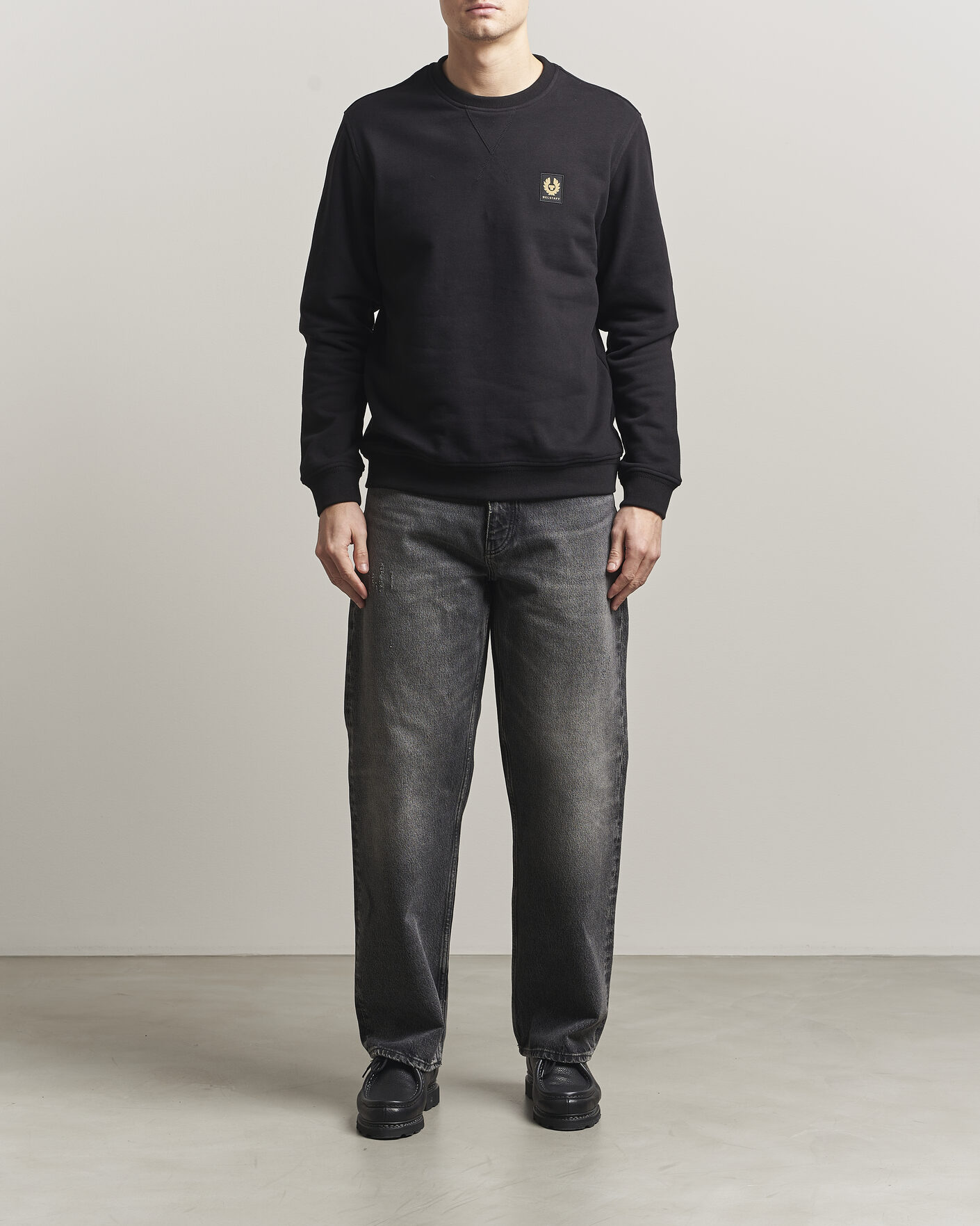 Men | Sweaters & Knitwear | Belstaff | Signature Crew Neck Sweatshirt Black