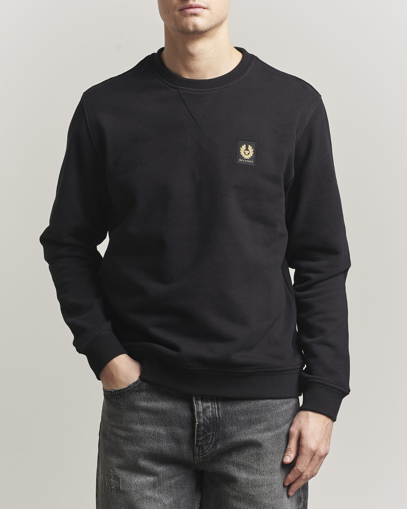 Men | Sweaters & Knitwear | Belstaff | Signature Crew Neck Sweatshirt Black