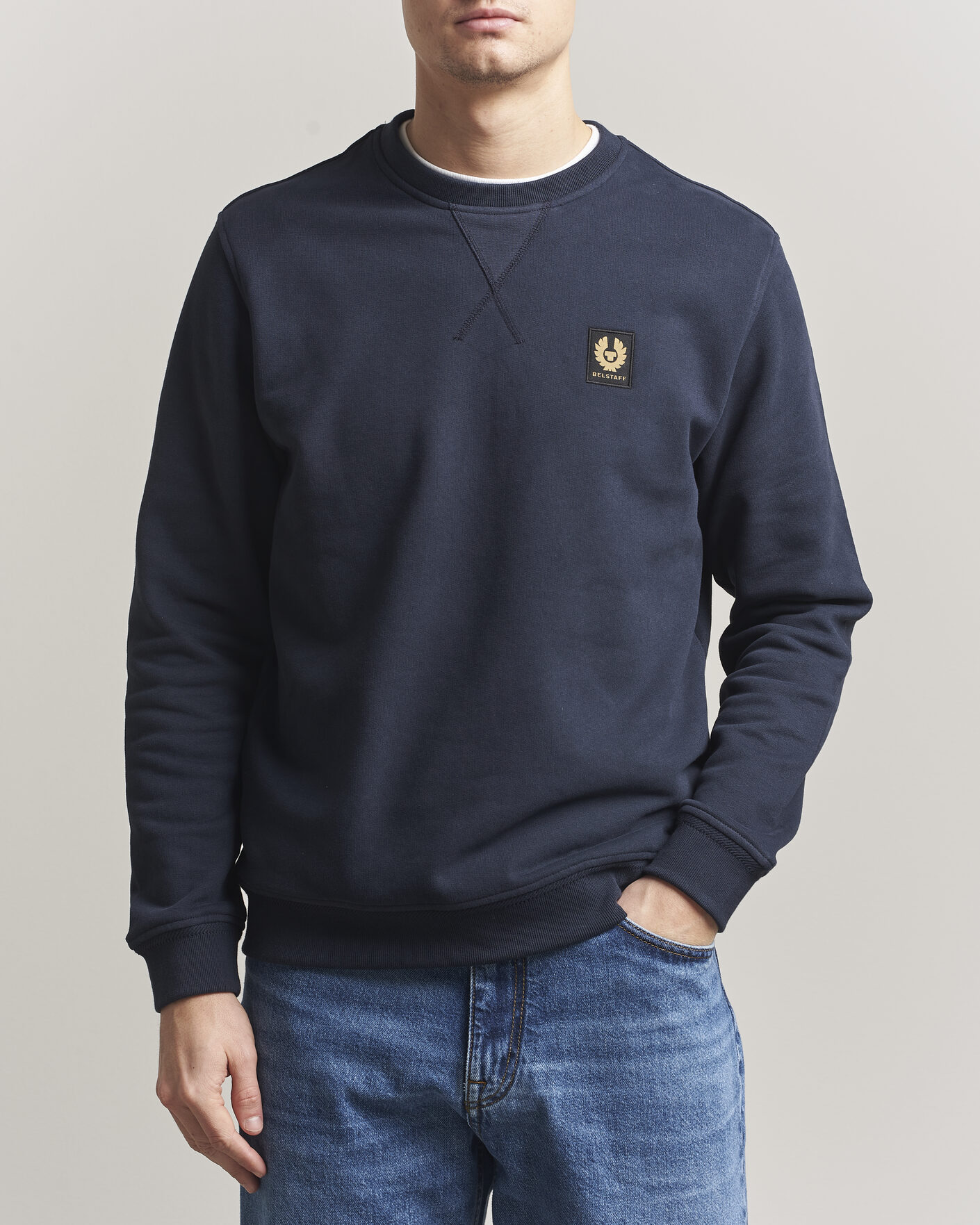 Men | Sweaters & Knitwear | Belstaff | Signature Crew Neck Sweatshirt Dark Ink