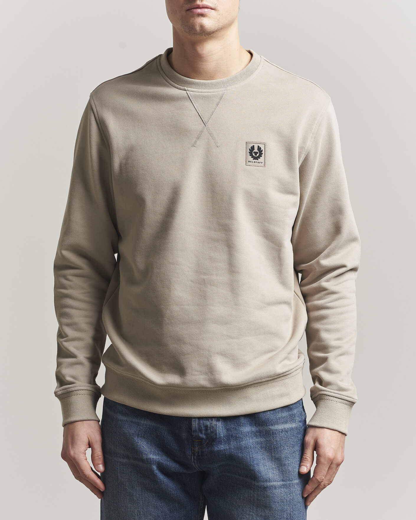 Men | Sweaters & Knitwear | Belstaff | Signature Crew Neck Sweatshirt Dark Sand