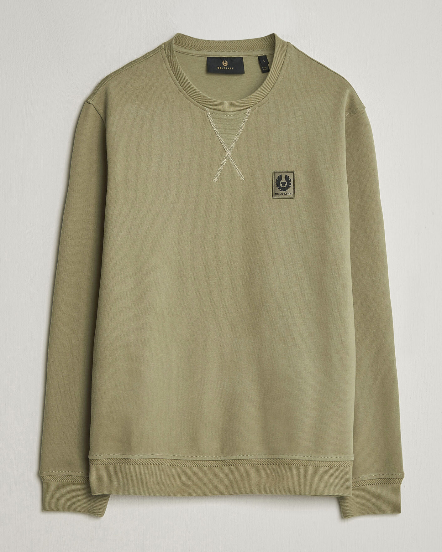 Men | Sweaters & Knitwear | Belstaff | Signature Crew Neck Sweatshirt Fatigue Green