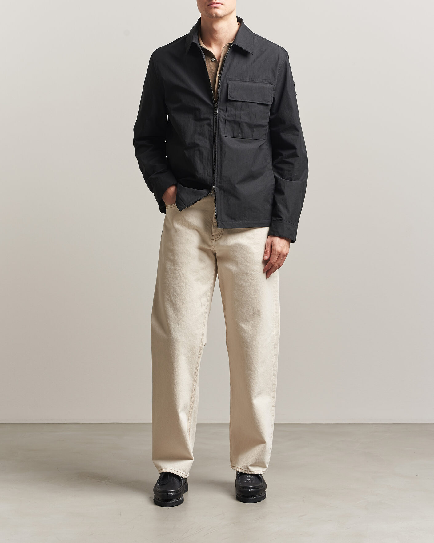 Men | Shirts | Belstaff | Cargo Overshirt Black