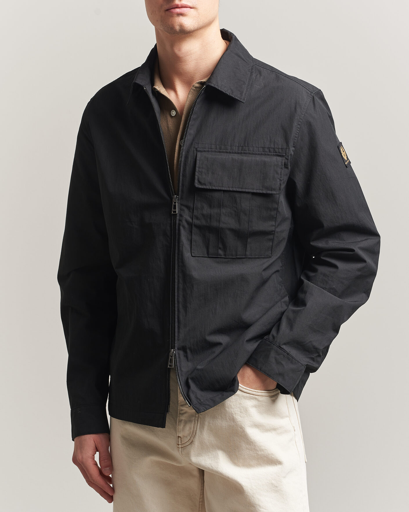Men | Shirts | Belstaff | Cargo Overshirt Black