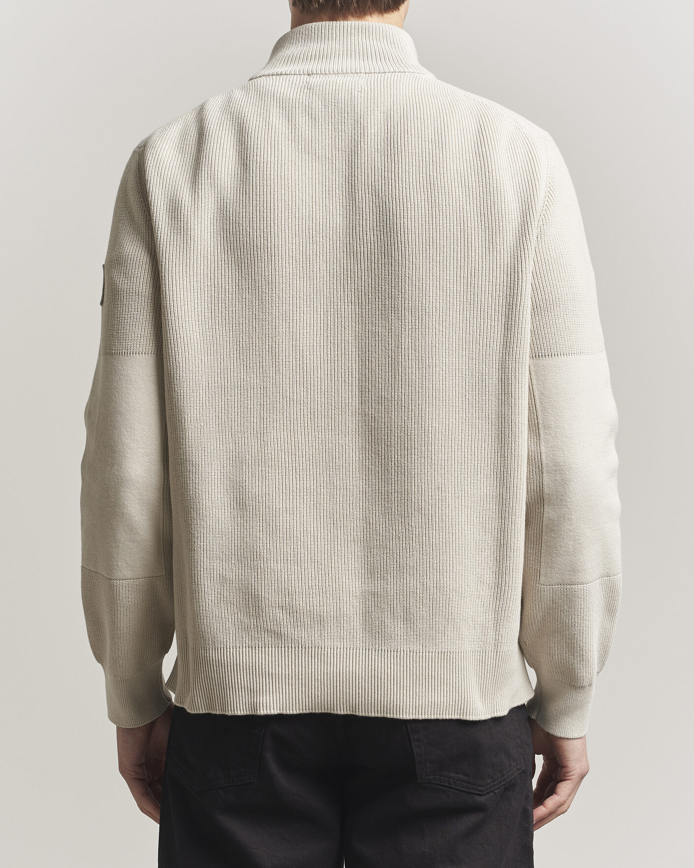 Men | Sweaters & Knitwear | Belstaff | Commander Half Zip Silver Birch
