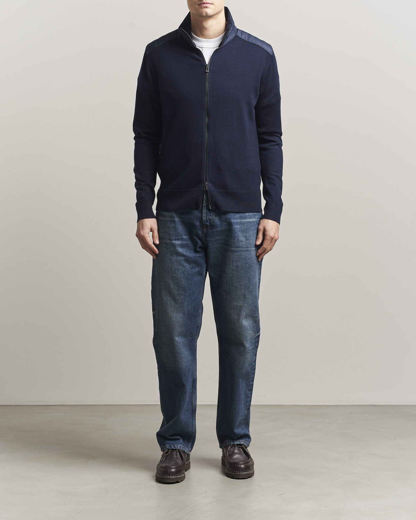 Men | Sweaters & Knitwear | Belstaff | Kelby Knitted Full Zip Dark Ink