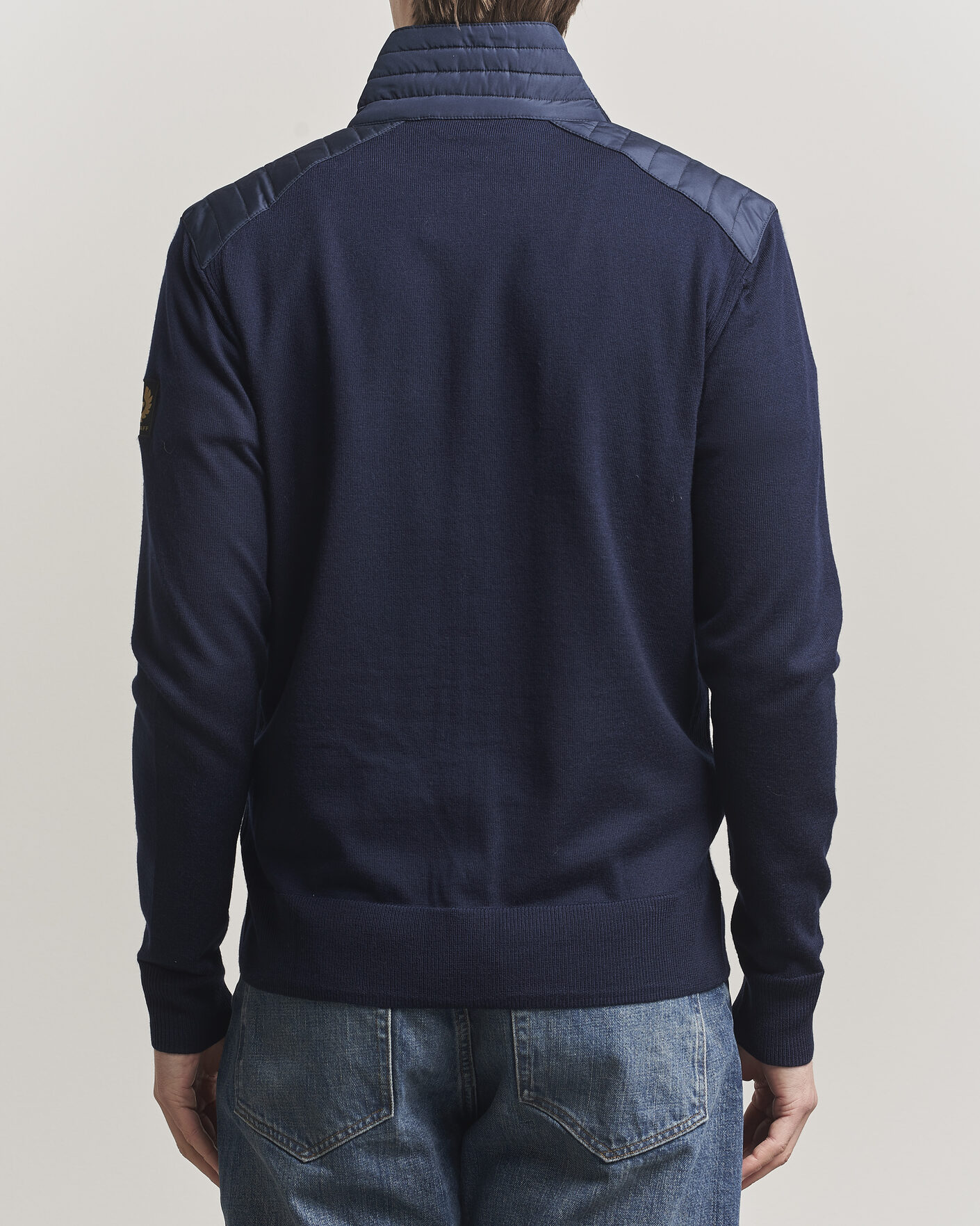 Men | Sweaters & Knitwear | Belstaff | Kelby Knitted Full Zip Dark Ink