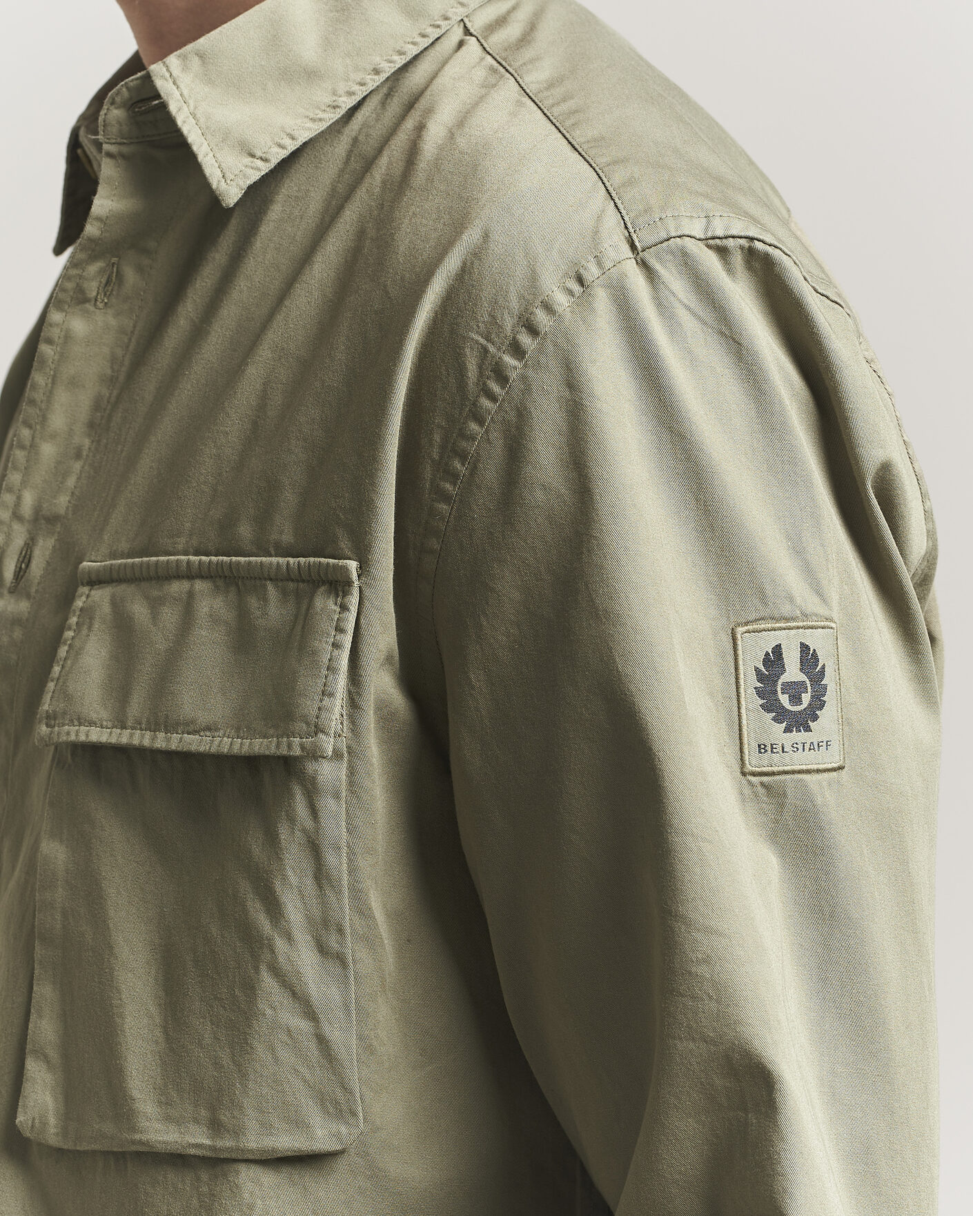 Men | Shirts | Belstaff | Scale Pocket Shirt Fatigue Green