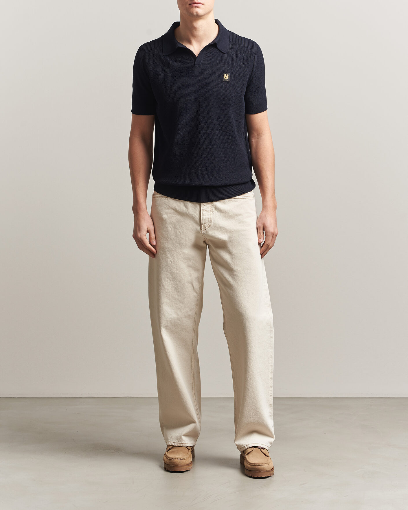 Men | Polo Shirts | Belstaff | Coast Knitted Polo Dark Ink