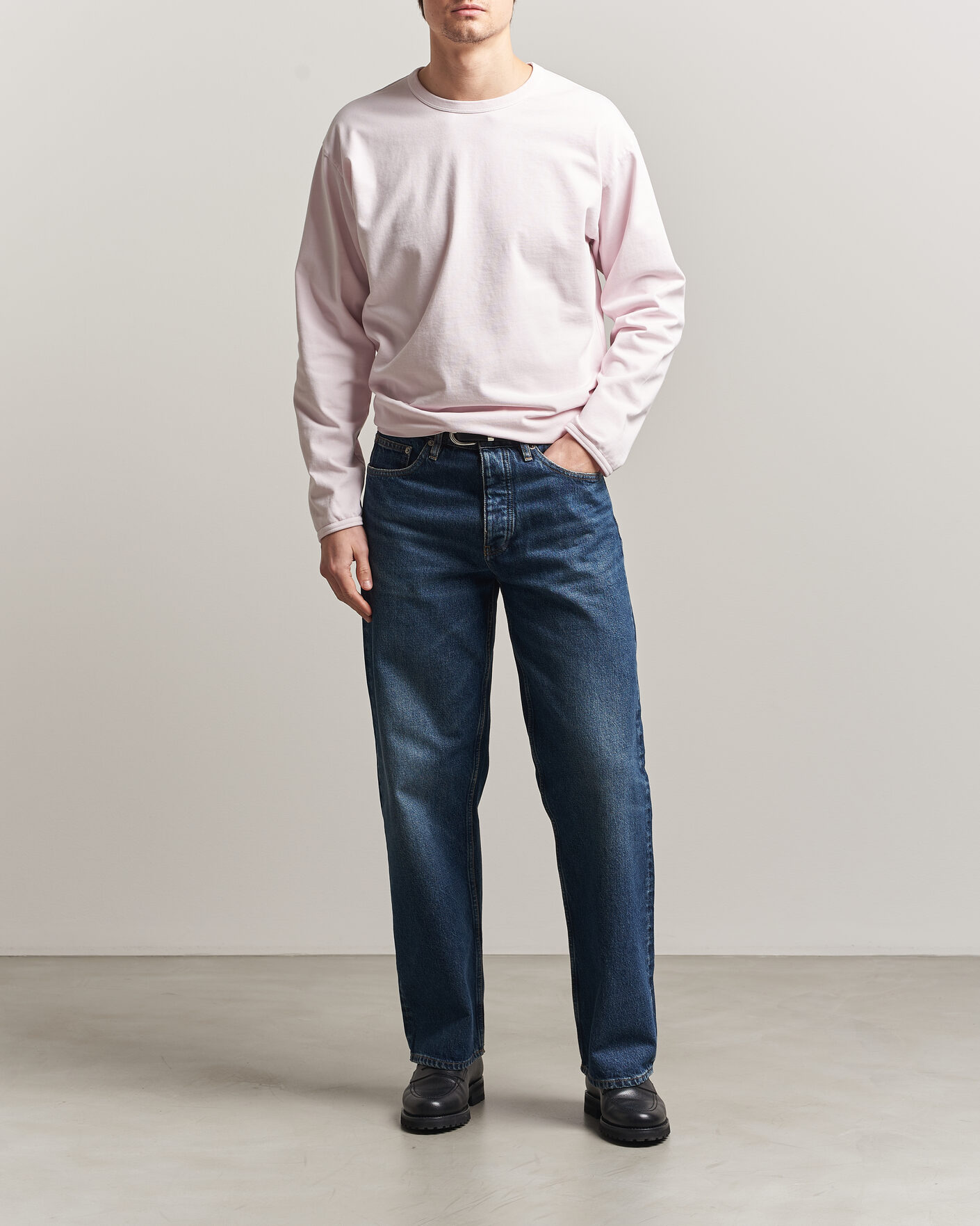 Men | T-Shirts | Sunflower | Heavy Jersey Long Sleeve T-Shirt Pink