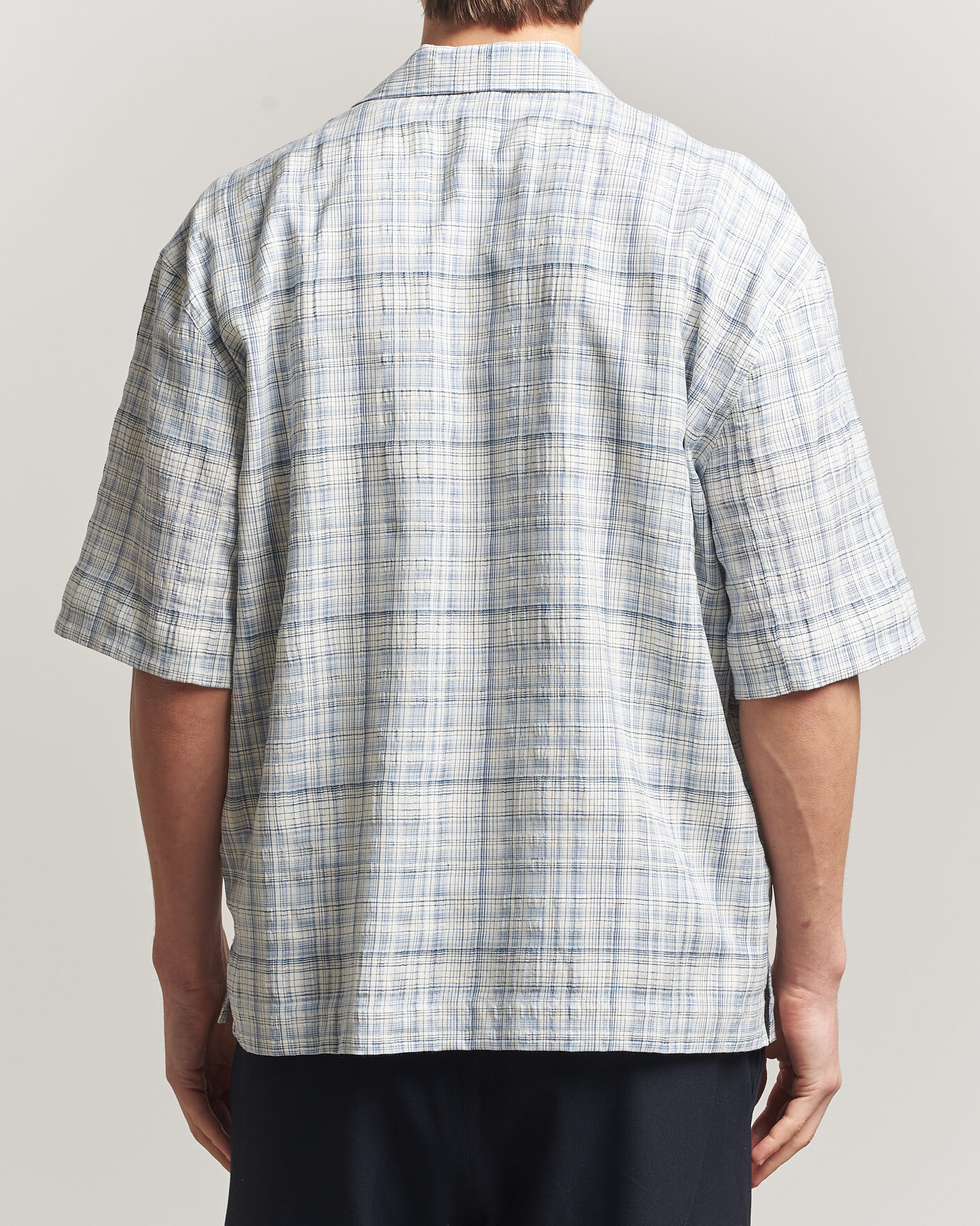 Men | Shirts | Sunflower | Adam Short Sleeve Shirt Light Blue Check