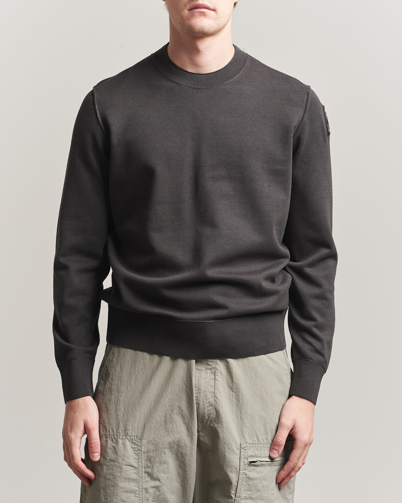 Men | Sweaters & Knitwear | Parajumpers | Basic Braw Knitted Sweater Off Black