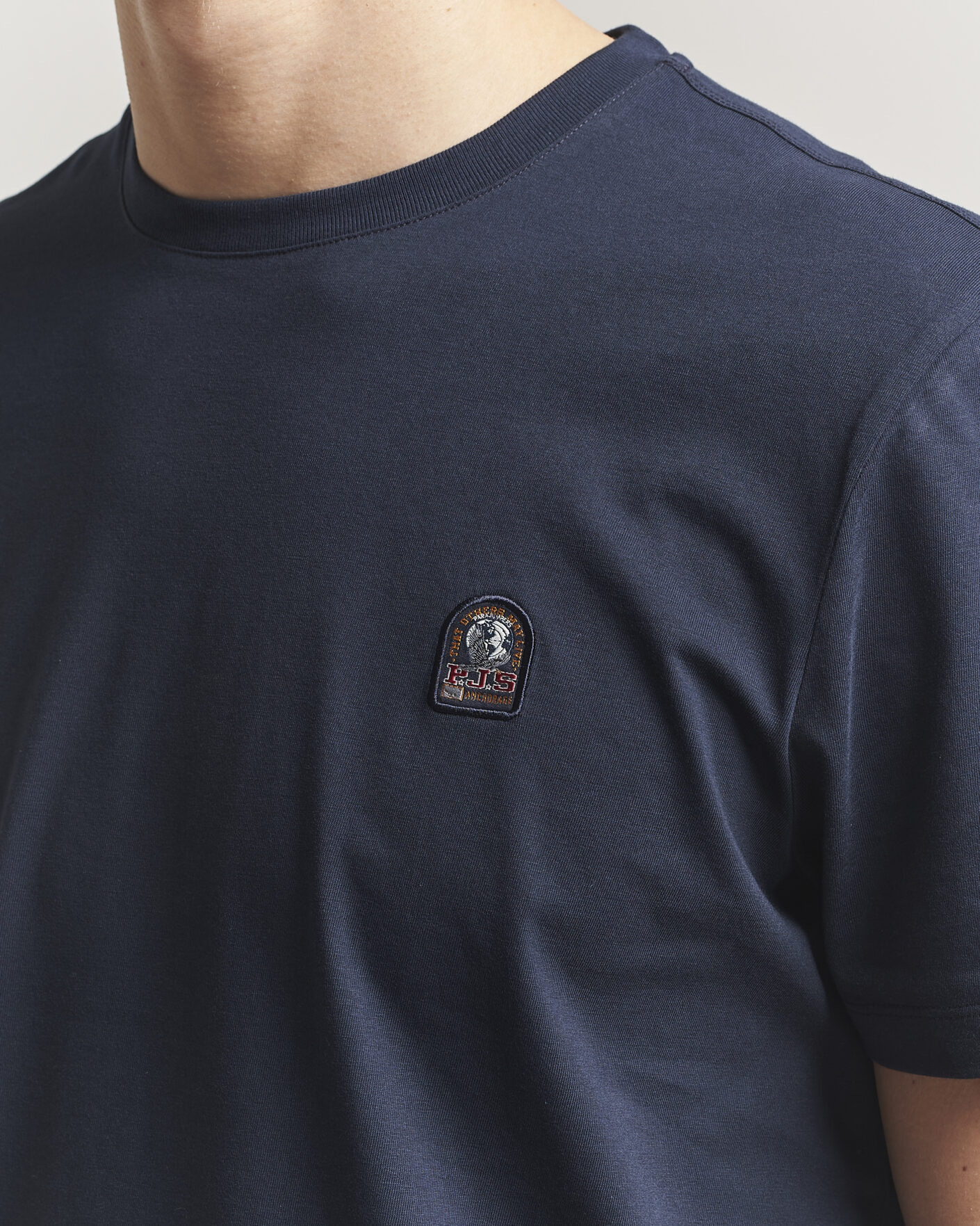 Men | T-Shirts | Parajumpers | Patch Crew Neck T-Shirt Navy