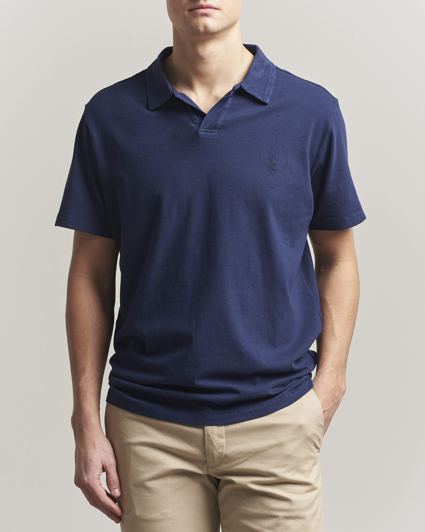 g*d様 Polo by Ralph Lauren リネン 100% ネイビー Polo Ralph Lauren Knitted Polo Newport Navy at CareOfCarl.com
