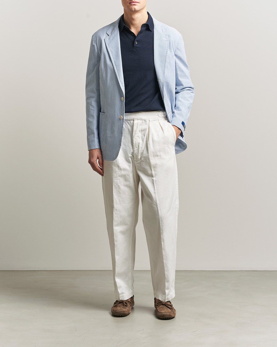 Polo Ralph Lauren Pleated Cotton Twill Chinos Deckwash White at