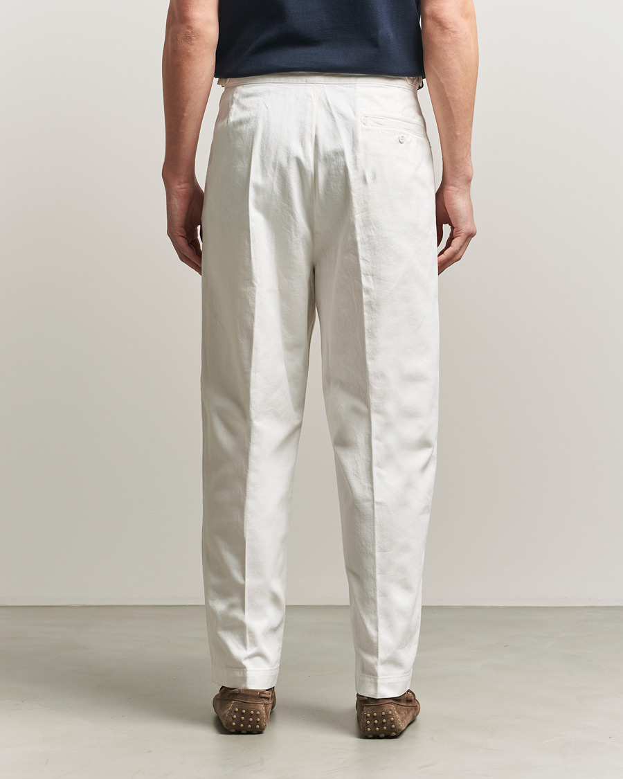 Polo Ralph Lauren Pleated Cotton Twill Chinos Deckwash White at