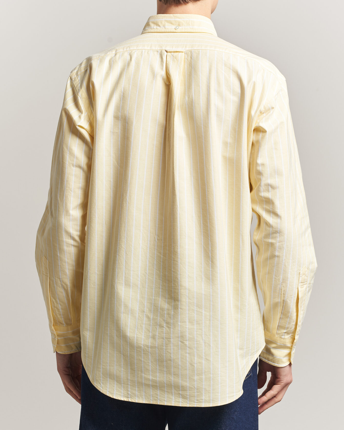 Men | Shirts | Kamakura Shirts | Vintage Ivy Oxford BD Shirt Yellow Blazer Stripe