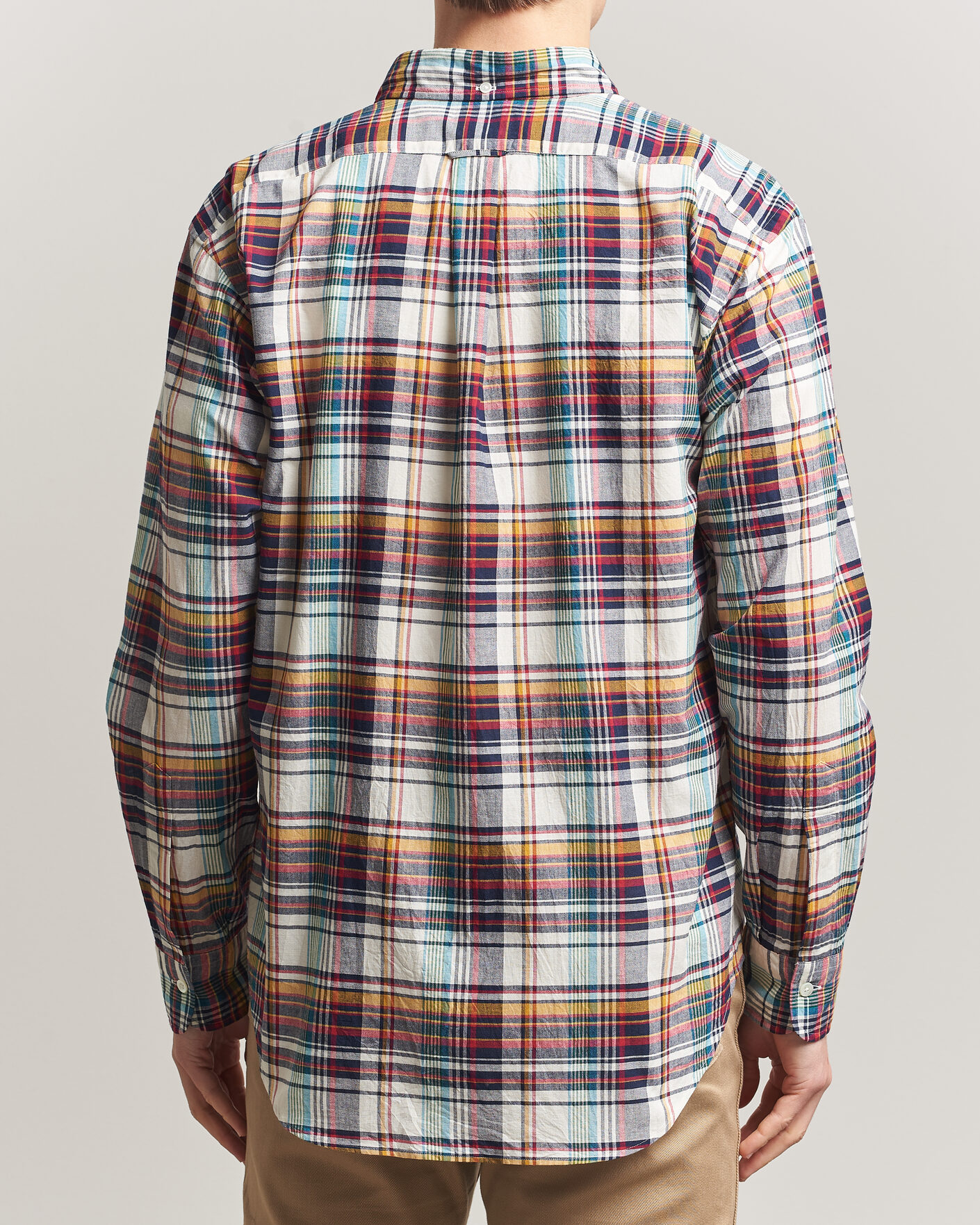 Men | Shirts | Kamakura Shirts | Vintage Ivy Button Down Shirt Yellow Madras