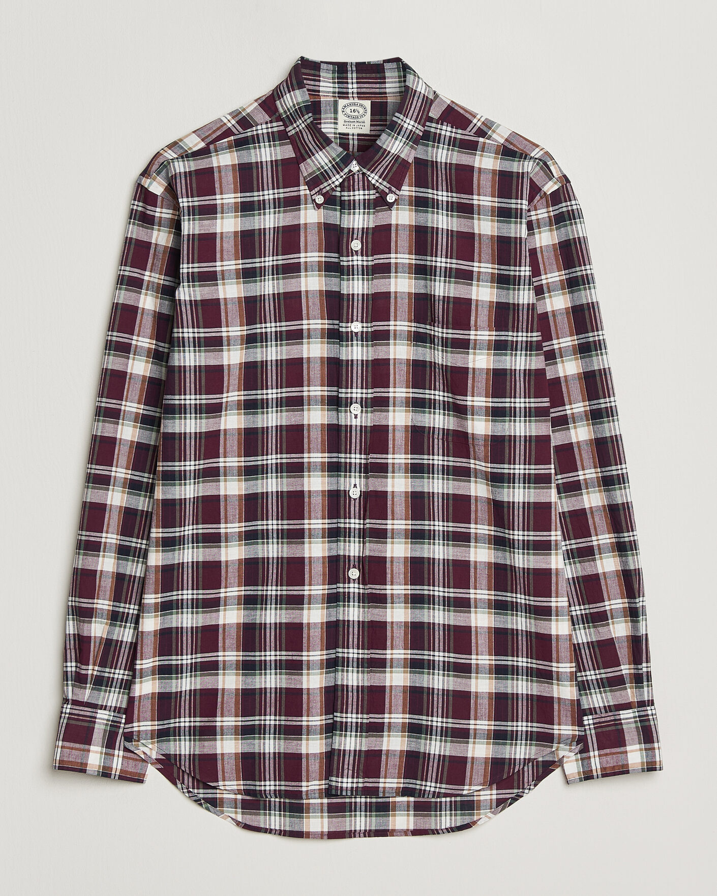 Men | Shirts | Kamakura Shirts | Vintage Ivy Button Down Shirt Red Madras