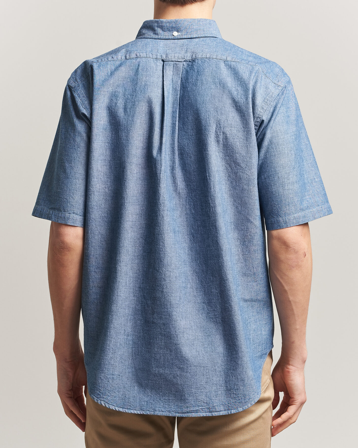 Kamakura Shirts Vintage Ivy Half Sleeve Chambray Popover Blue at