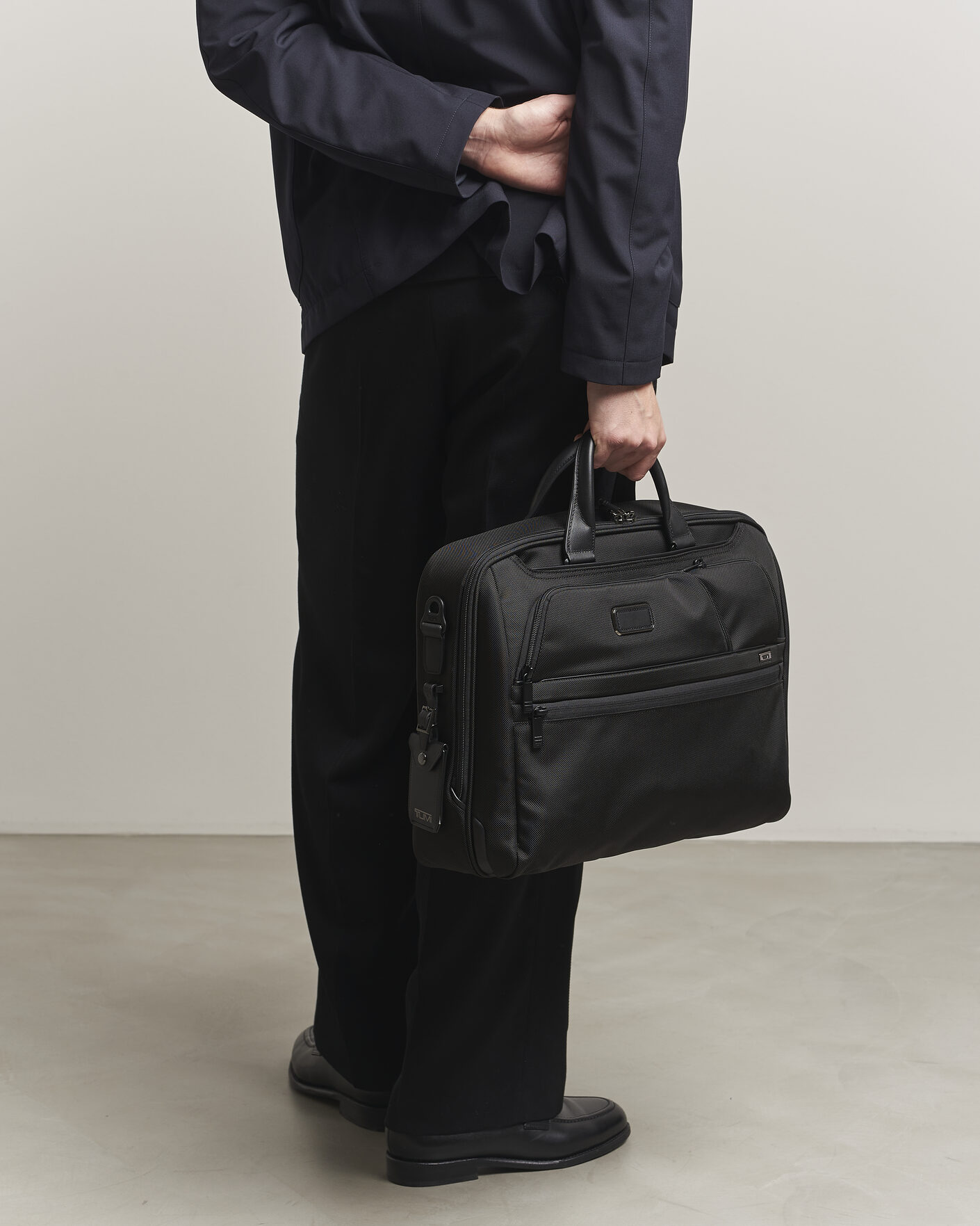 TUMI Alpha 4 Large Briefcase Black at CareOfCarl.com