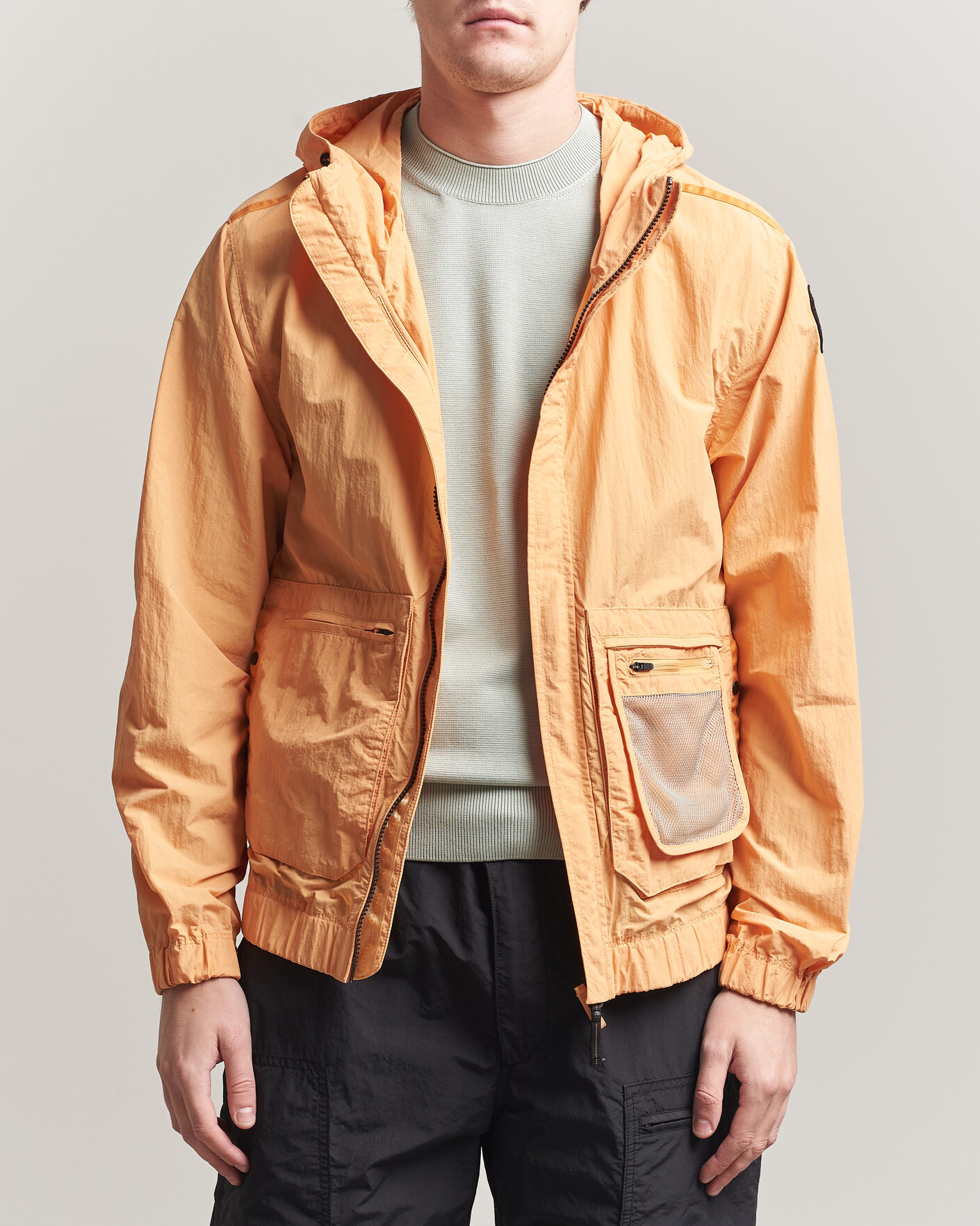 Parajumpers Rube Smash Peached Nylon Hooded Jacket Apricot Nectar