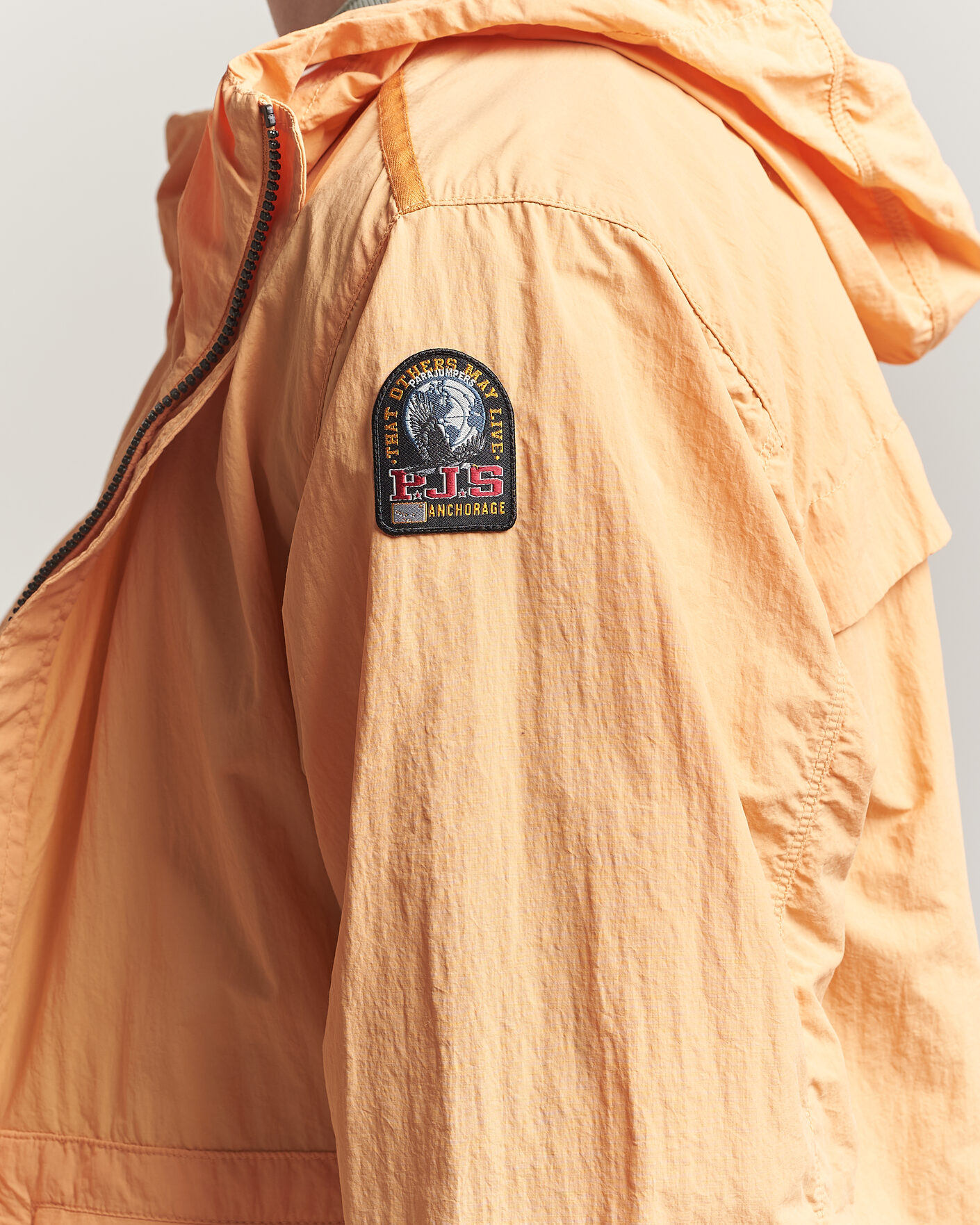 Men | Coats & Jackets | Parajumpers | Rube Smash Peached Nylon Hooded Jacket Apricot Nectar