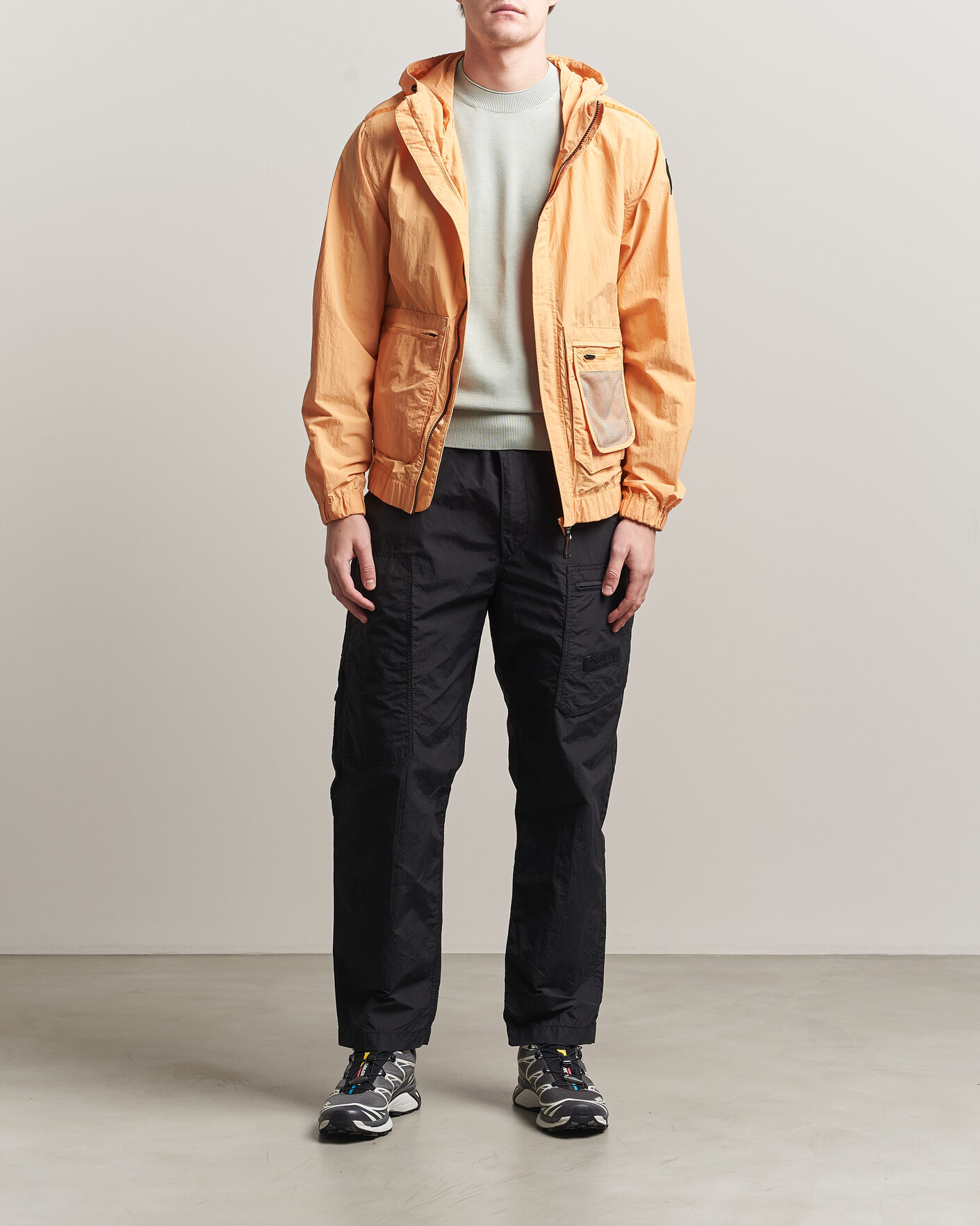 Men | Trousers | Parajumpers | Lovel Smash Peached Nylon Pants Black