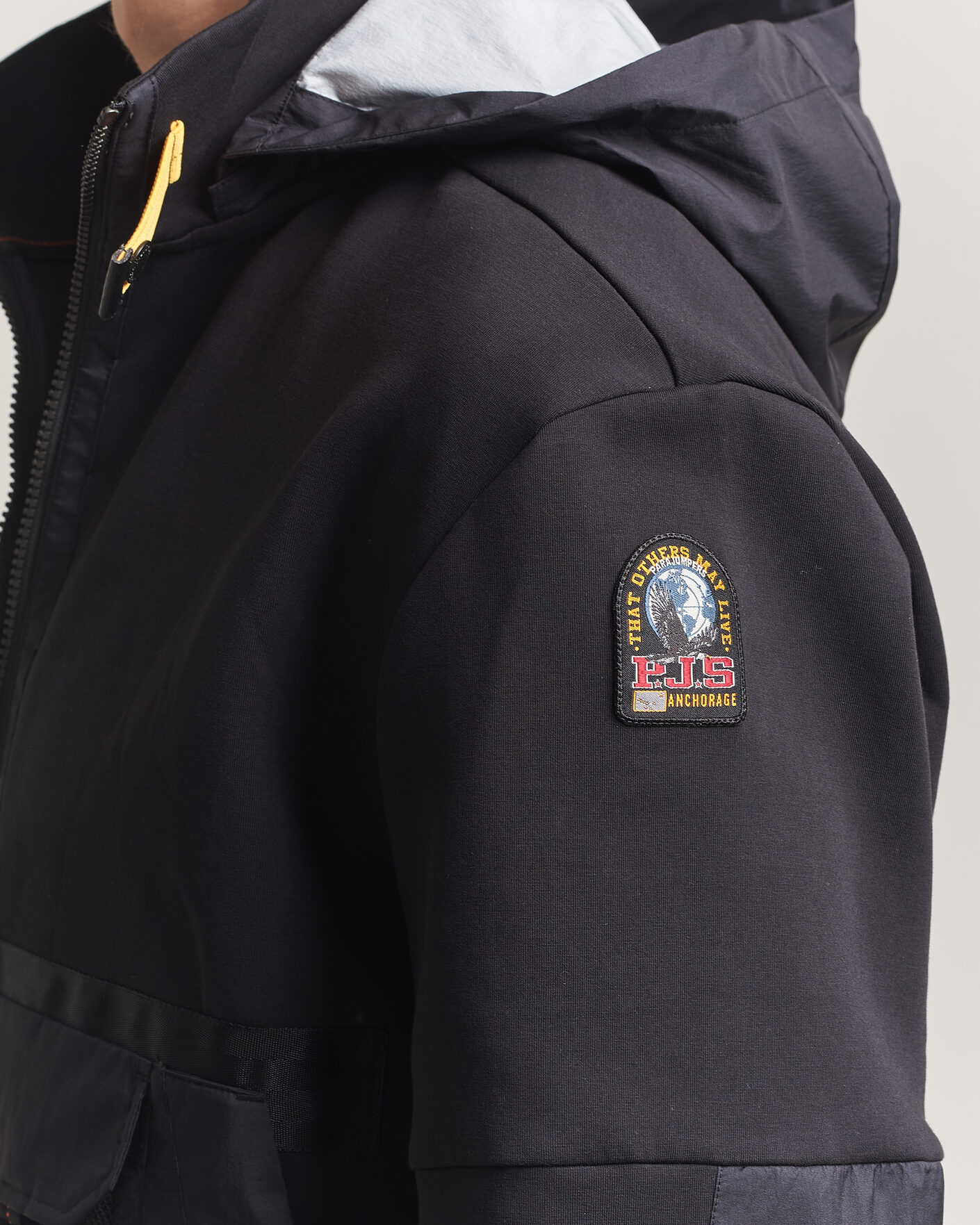 Men | Coats & Jackets | Parajumpers | Kouga Evo Fleece Hooded Hybrid Jacket Black