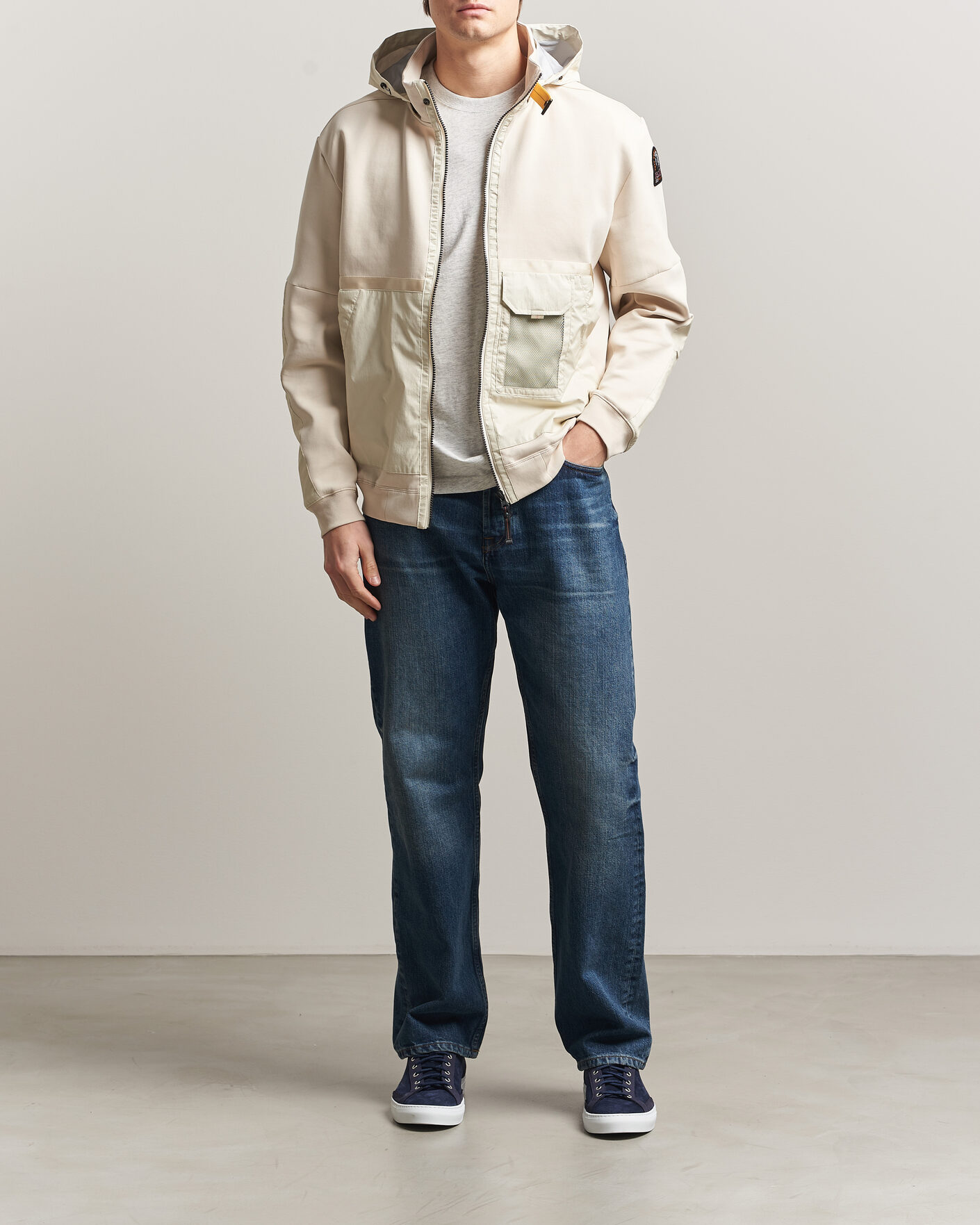 Men | Coats & Jackets | Parajumpers | Kouga Evo Fleece Hooded Hybrid Jacket Moonbeam