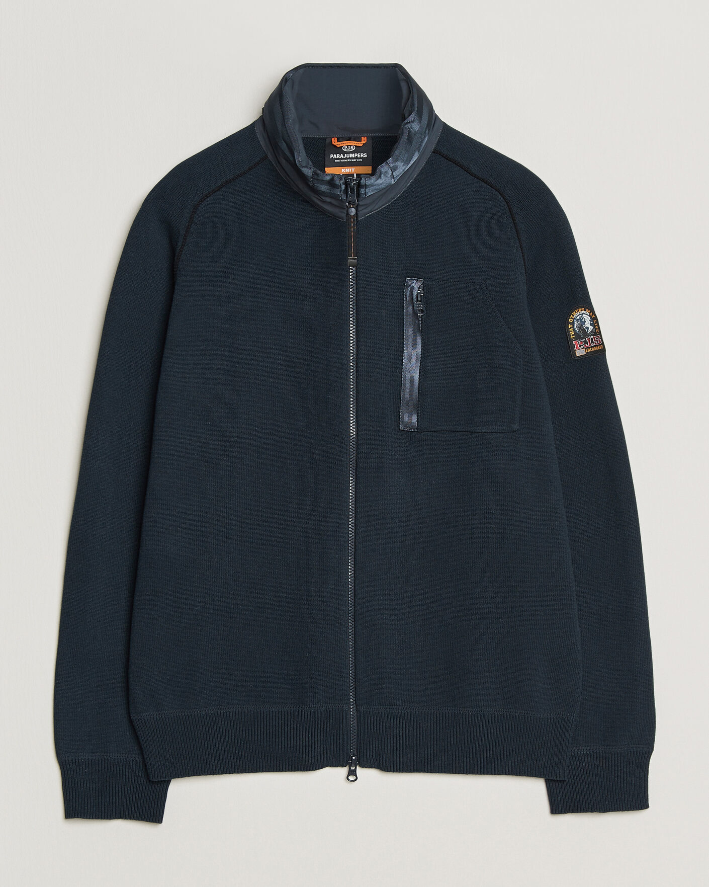 Men | Coats & Jackets | Parajumpers | Bargany Rescue Knitted Hybrid Jacket Ink Blue