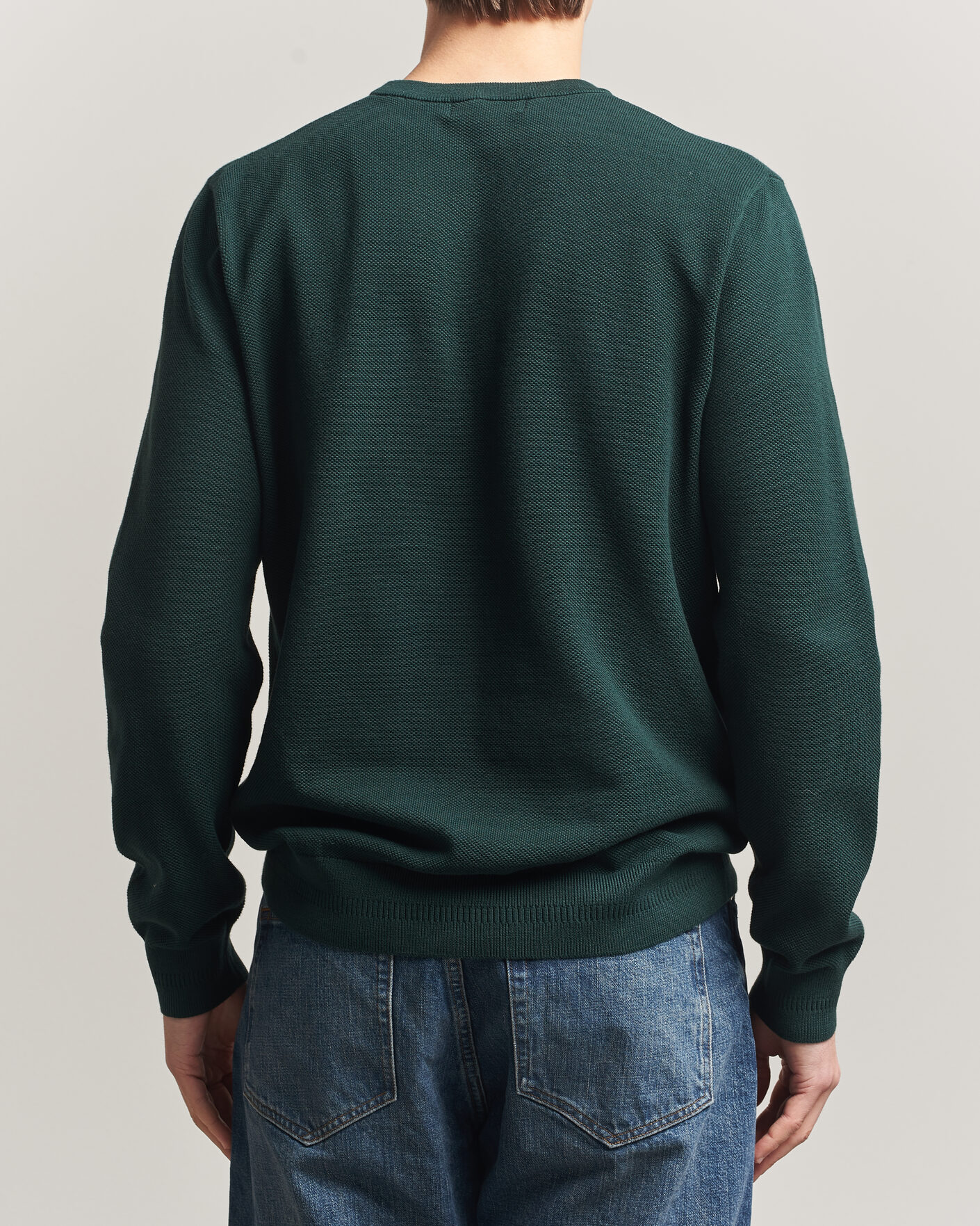 Men | Sweaters & Knitwear | Fred Perry | Piqué Stitched Sweater Grassroots Green