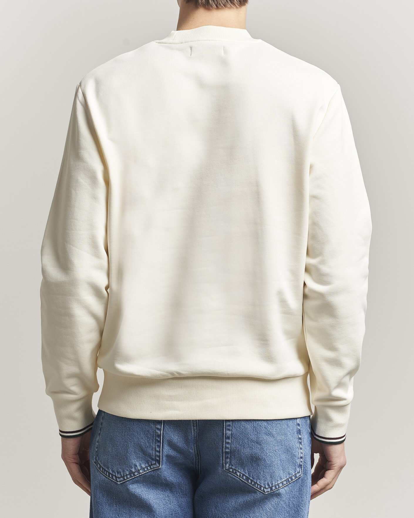 Men | Sweaters & Knitwear | Fred Perry | Crew Neck Sweatshirt Ecru