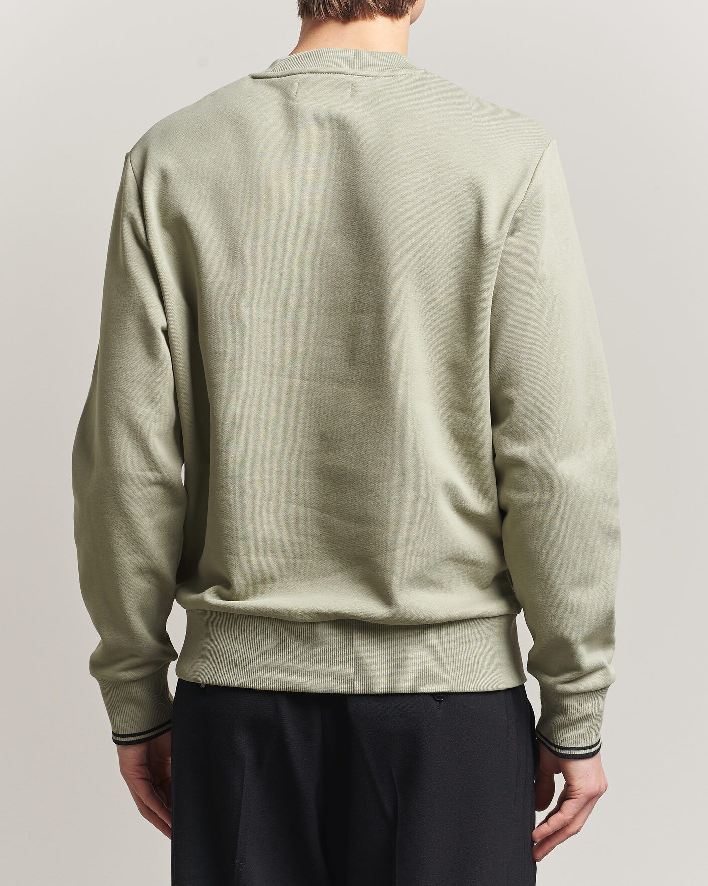 Men | Sweaters & Knitwear | Fred Perry | Crew Neck Sweatshirt Seagrass Green