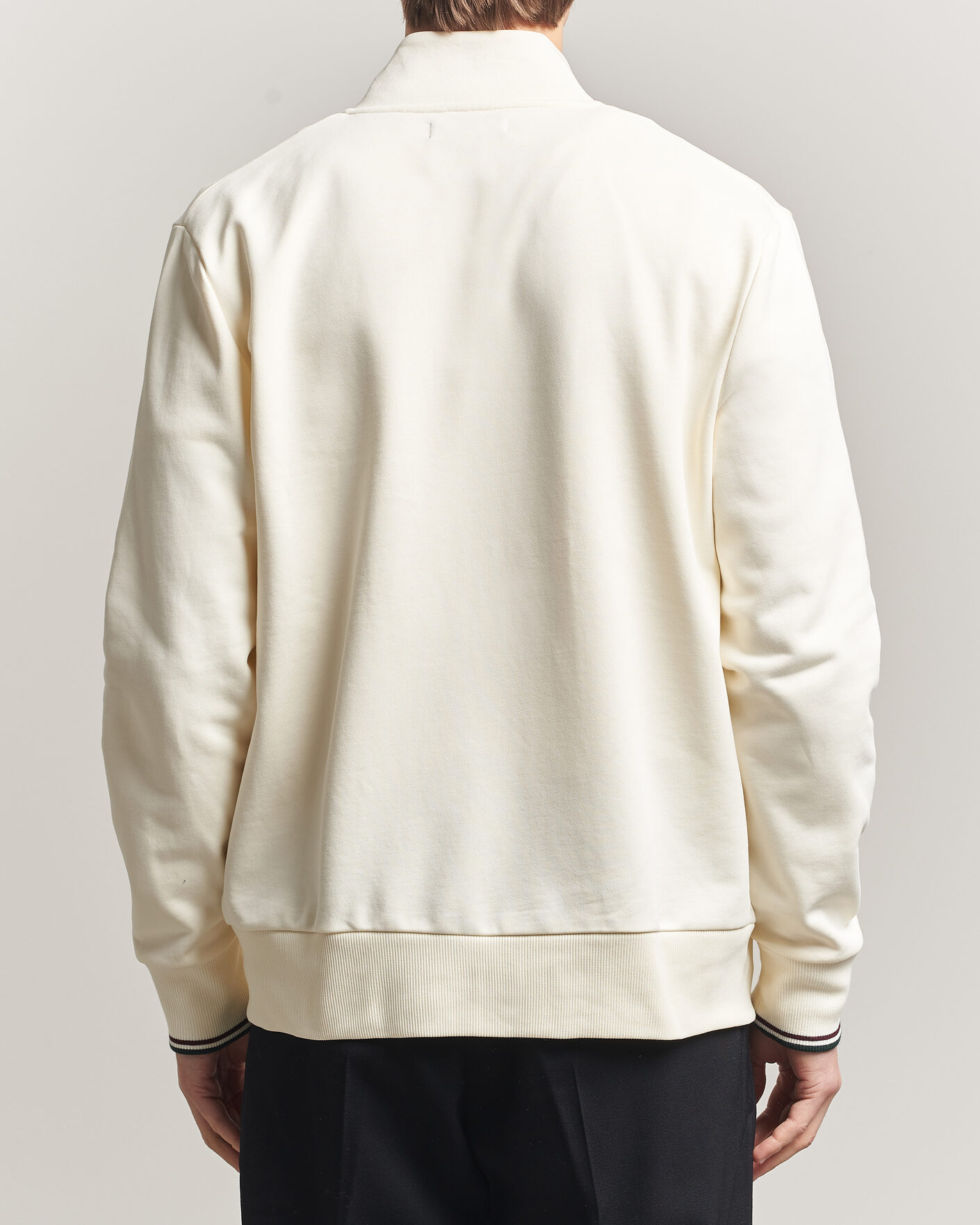 Men | Sweaters & Knitwear | Fred Perry | Full Zip Sweatshirt Ecru