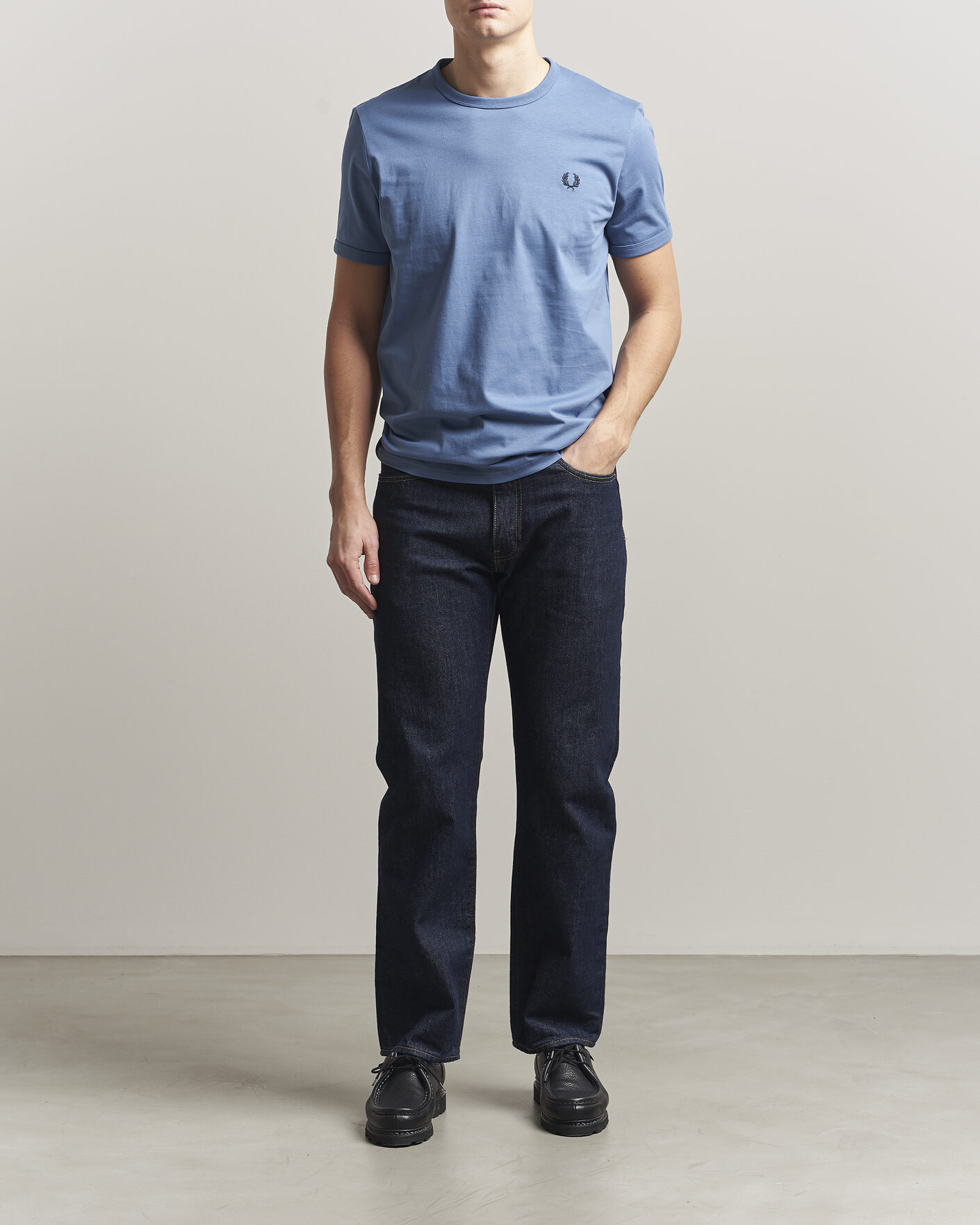 Men | T-Shirts | Fred Perry | Ringer T-Shirt Ace Blue