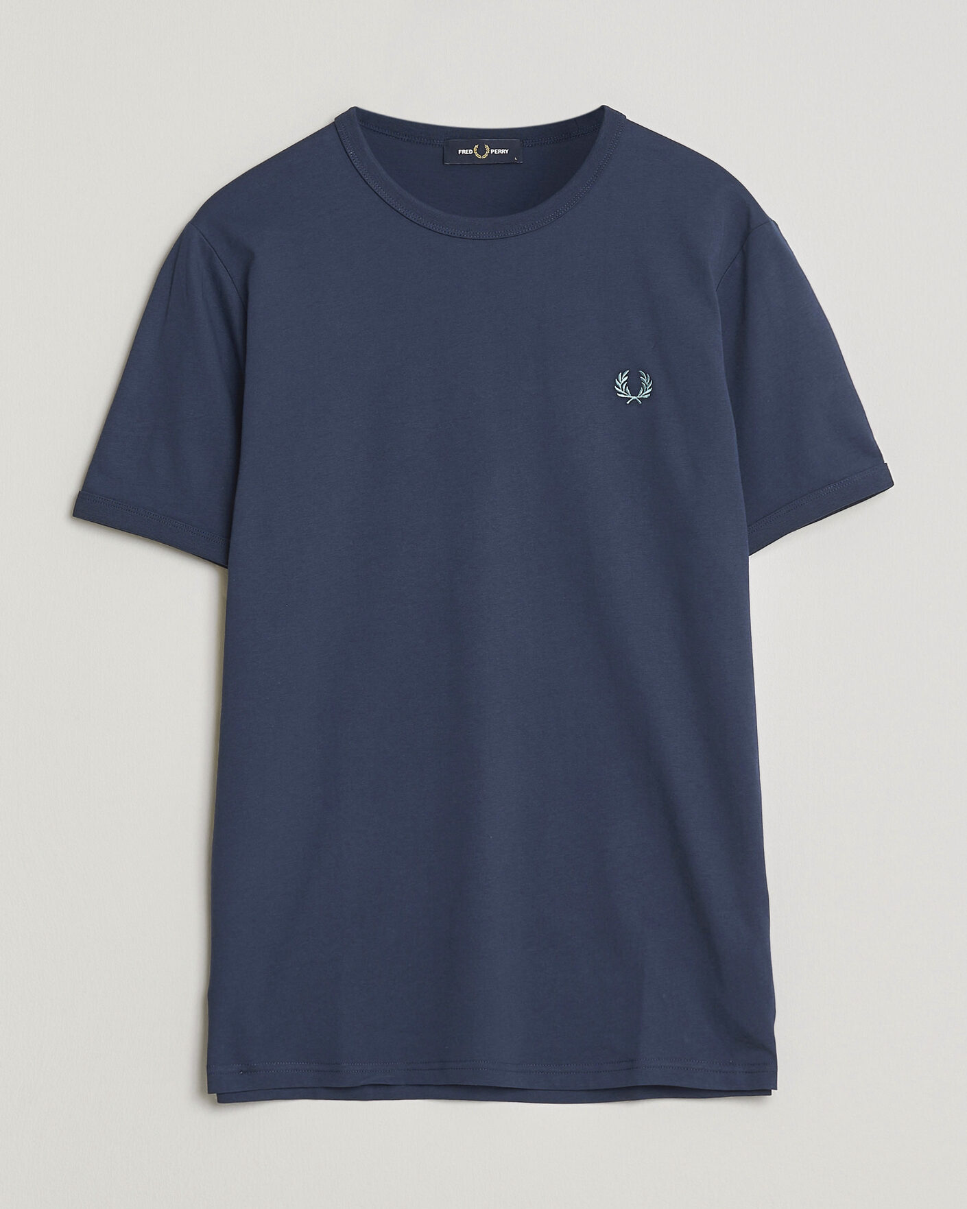 Fred Perry Ringer T-Shirt Tennis Blue at CareOfCarl.com