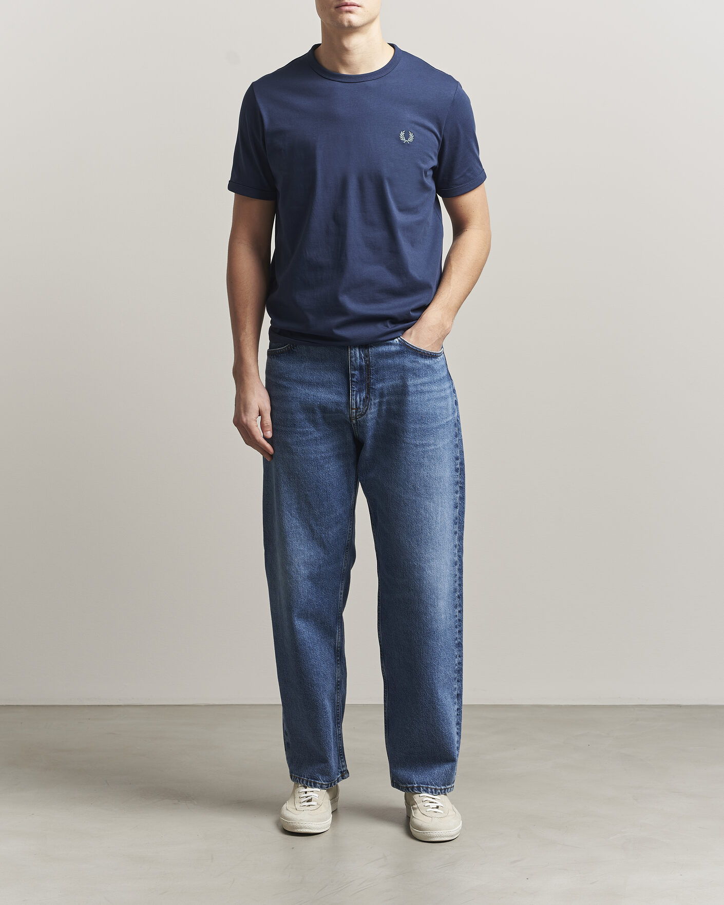 Men | T-Shirts | Fred Perry | Ringer T-Shirt Tennis Blue