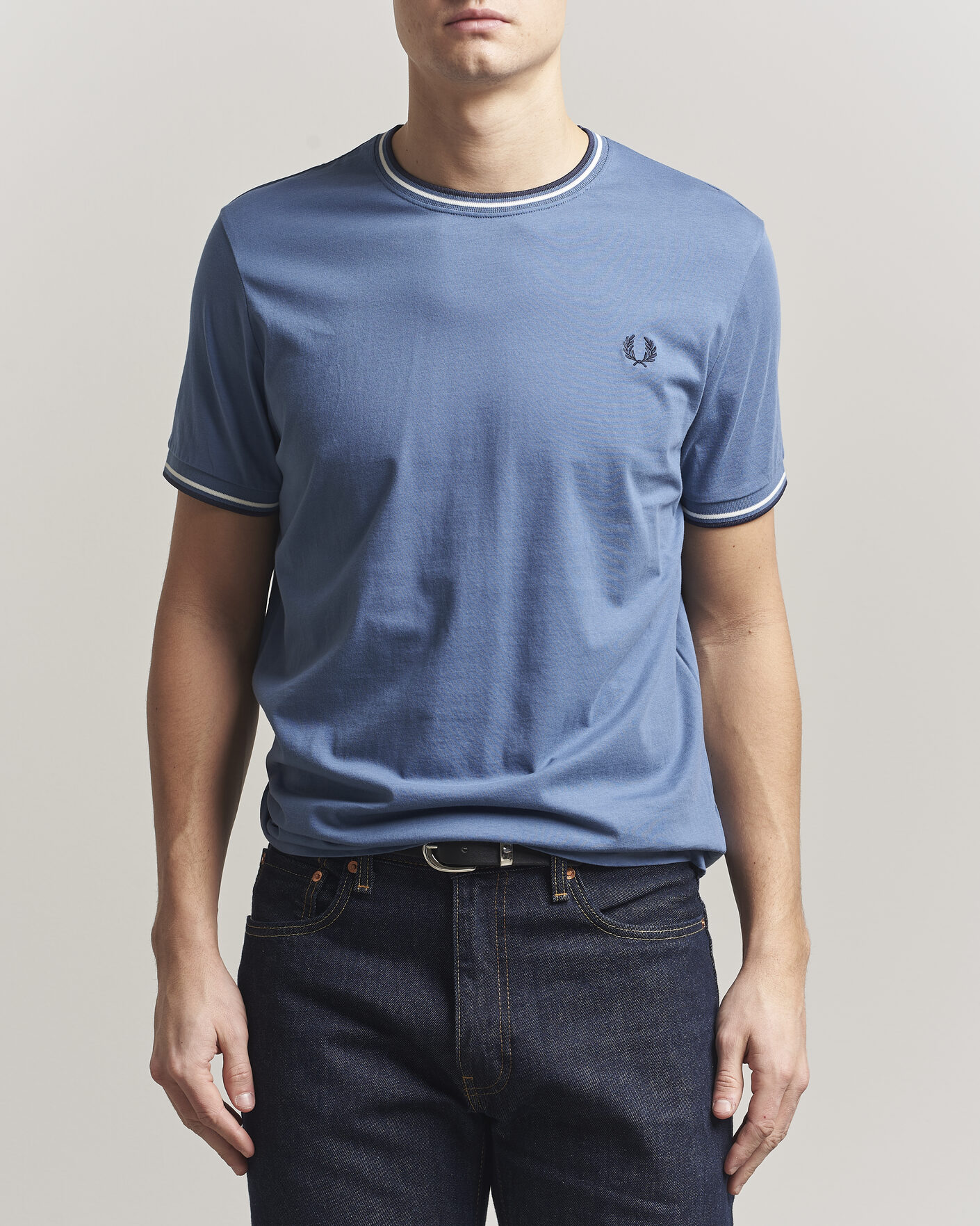 Fred Perry Twin Tipped T-Shirt Ace Blue at CareOfCarl.com