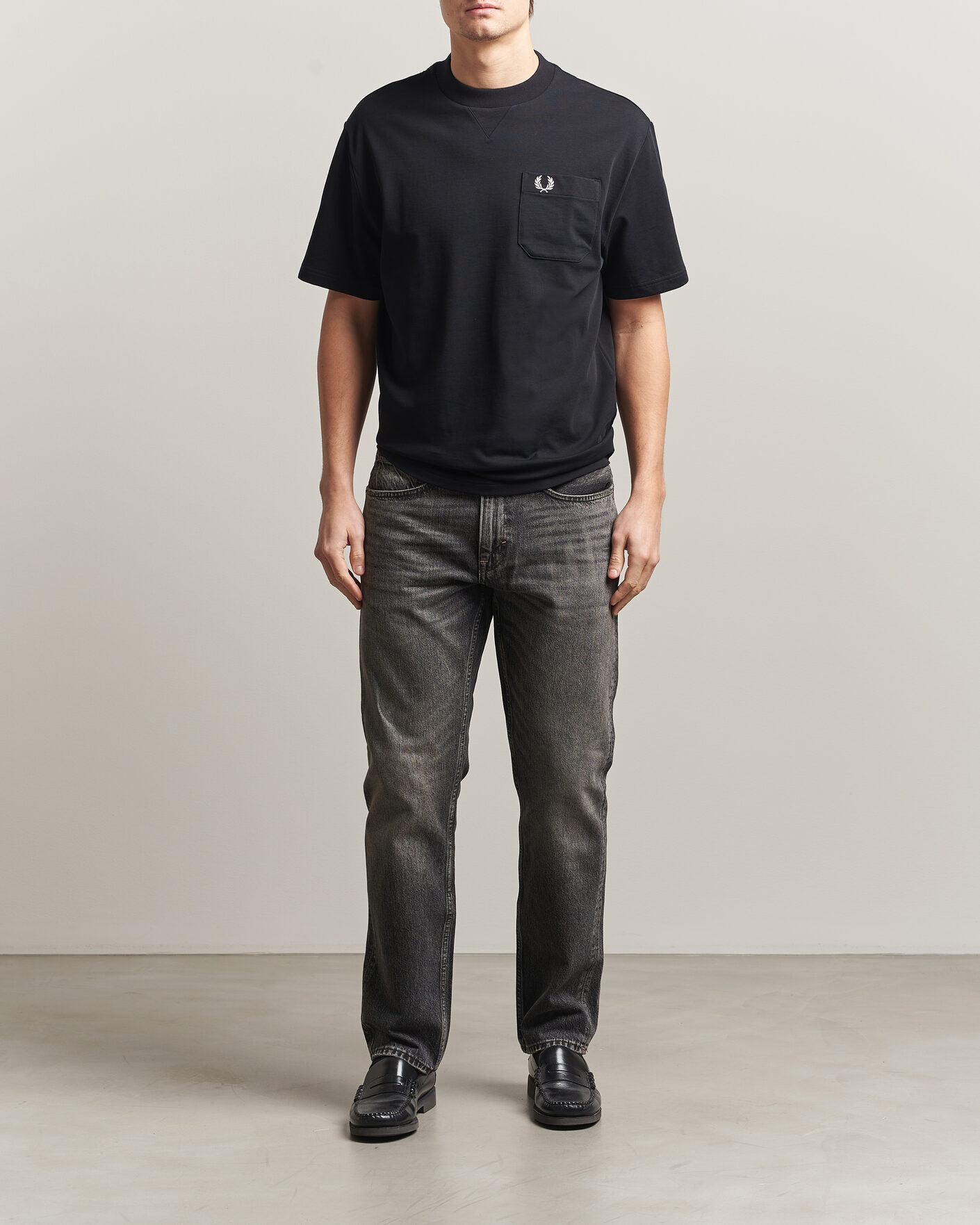 Men | T-Shirts | Fred Perry | Heavy Pocket T-Shirt Black