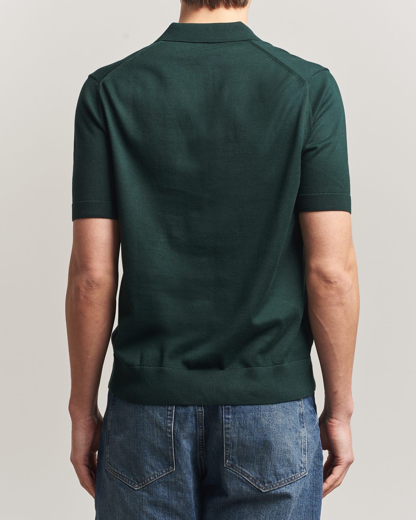 Men | Polo Shirts | Fred Perry | Cotton Knitted Polo Grassroots Green