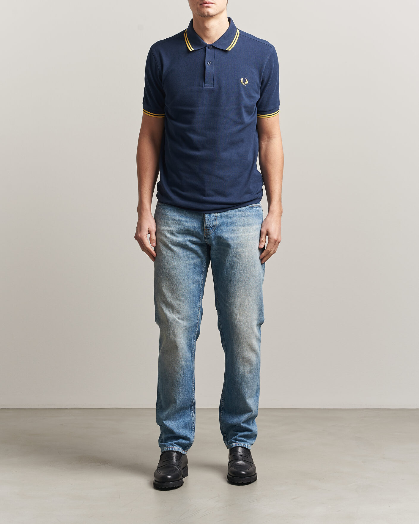 Fred Perry Twin Tipped Polo Shirt Tennis Blue at CareOfCarl.com
