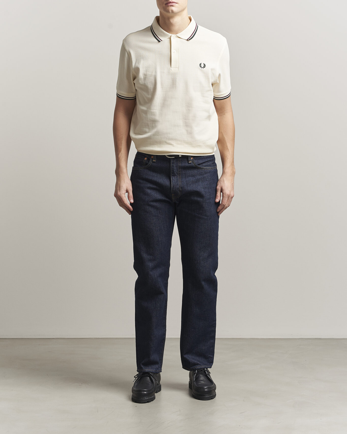 Men | Polo Shirts | Fred Perry | Twin Tipped Polo Shirt Ecru